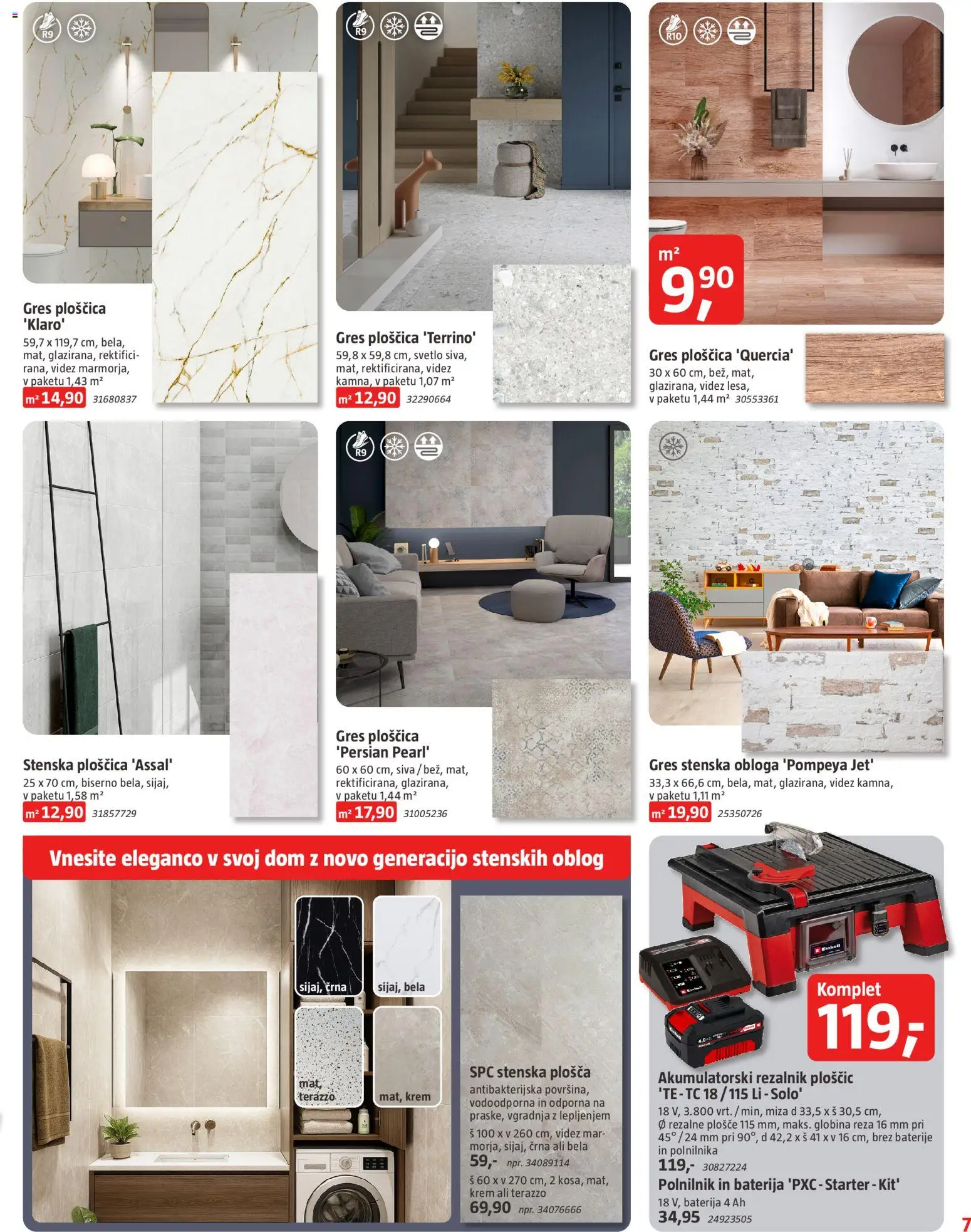 Novi Bauhaus katalog ponudbe – veljaven od 02.09.2026 | Stran: 7 | Izdelki: Rezalnik, Miza, Baterije, Polnilnik
