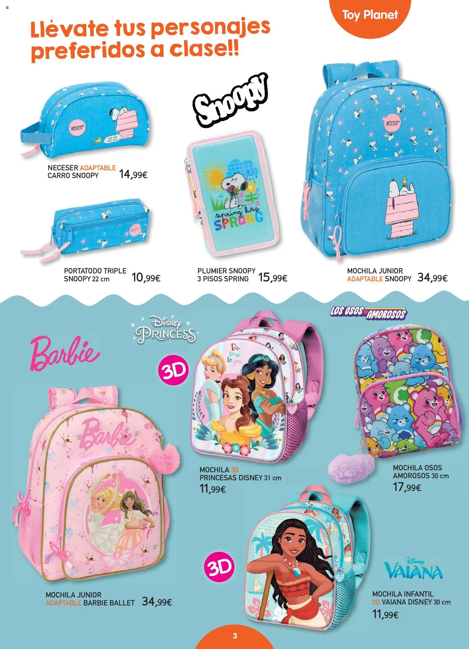 Toy Planet catálogo de Vuelta a Clase │ válido desde el 10/08/2026 | Página: 3 | Productos: Mochila, Neceser
