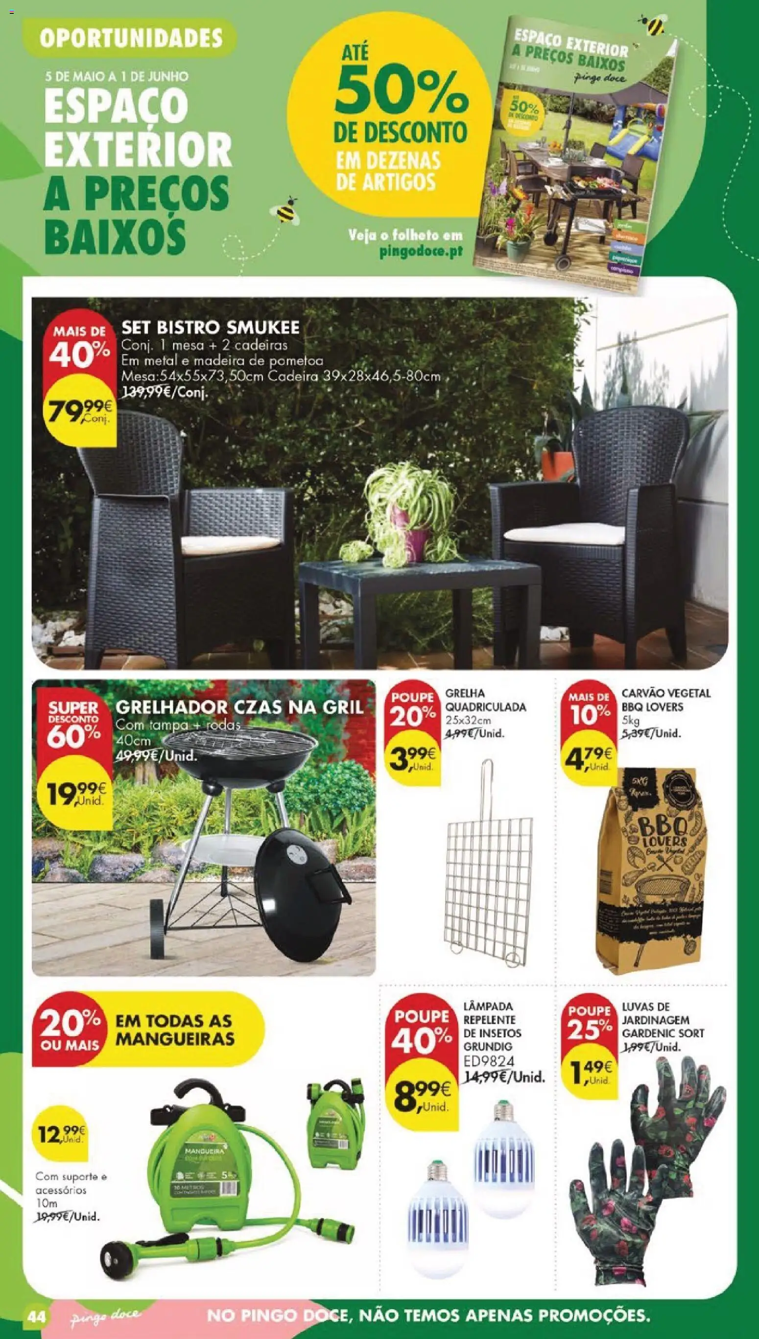 Pingo Doce folheto │ válido de 05.05.2026 | Página: 48 | Produtos: Cadeiras, Repelente, Mesa, Mangueira