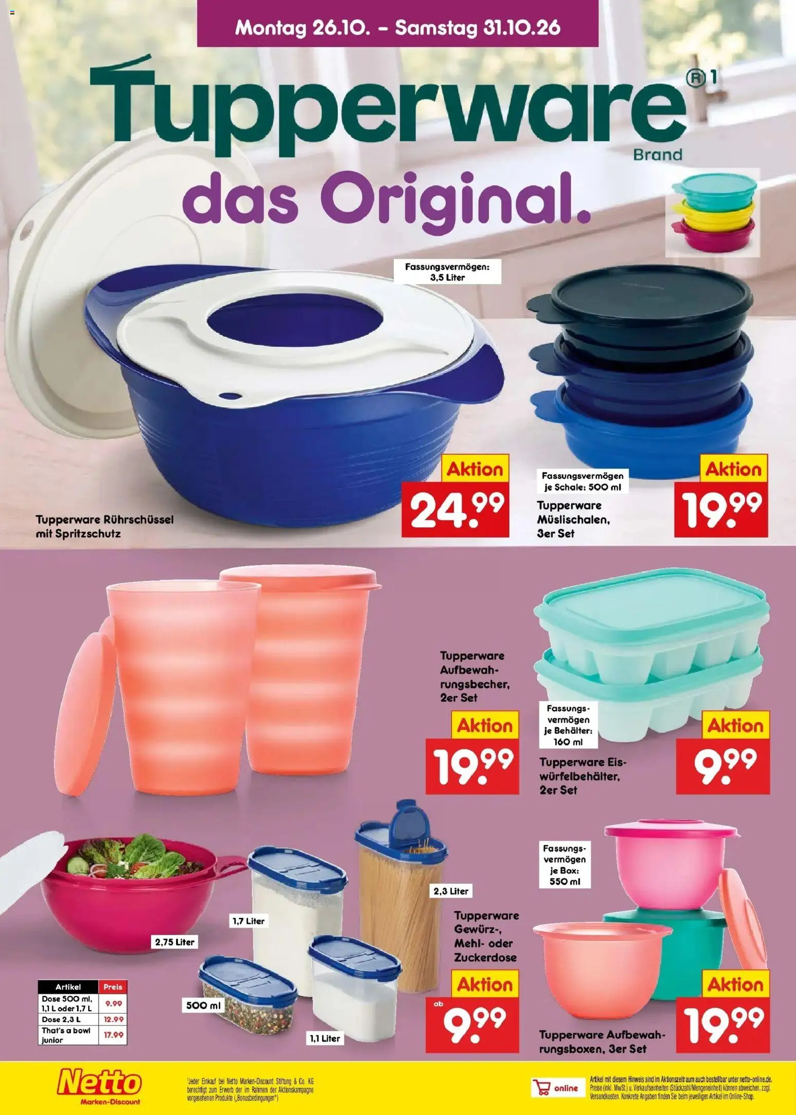 Netto Marken-Discount Prospekt Rostock – gültig ab 26.10.2026 | Seite: 34 | Produkte: Mehl, Box, Eis
