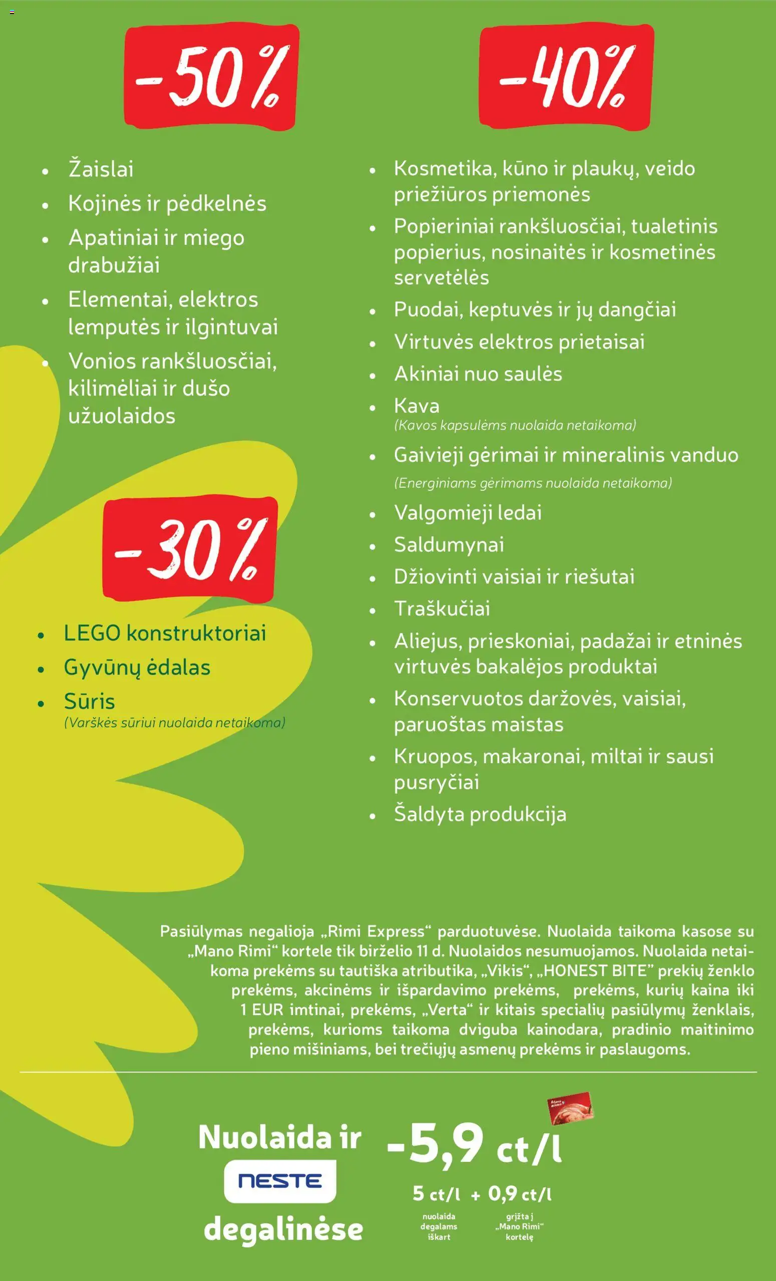 Rimi akcijos nuo 09.06.2026 | Puslapis: 3 | Prekių: Ledai, Kojinės, Valgomieji ledai, Miltai