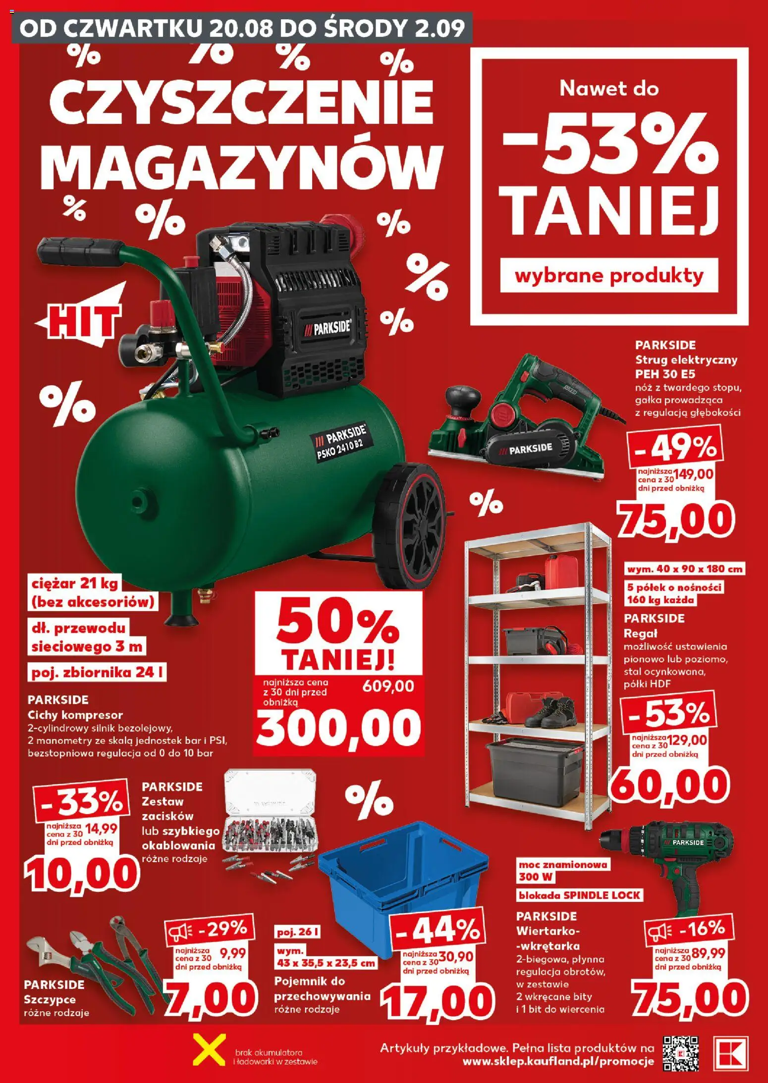 Kaufland Polsko leták - Złap okazje od 20.08.2026 | Strana: 8 | Produkty: Parkside, Kompresor, Regál