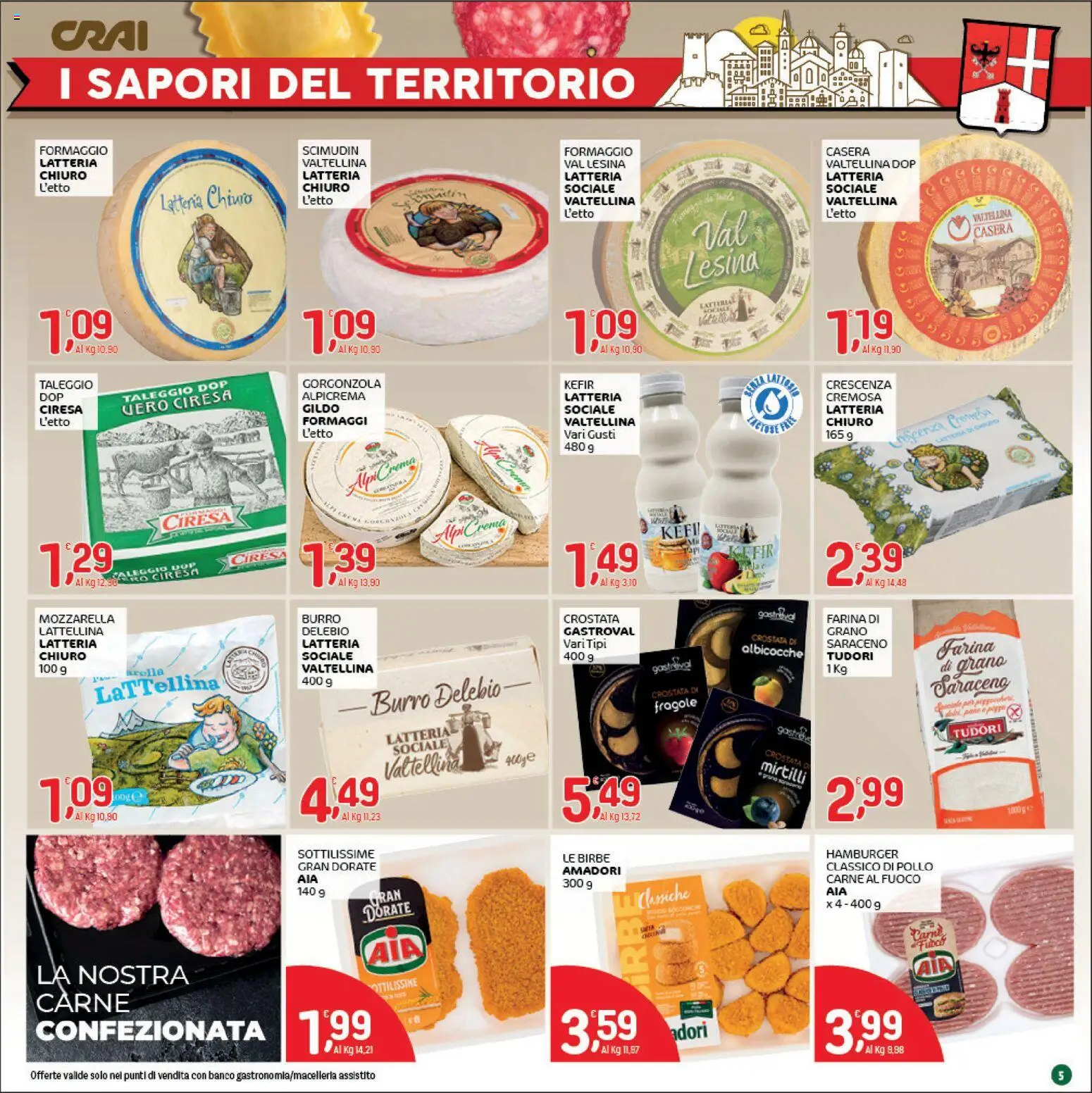 Volantino CRAI del 01/10/2026 | Pagina: 5 | Prodotti: Burro, Farina, Mirtilli, Albicocche