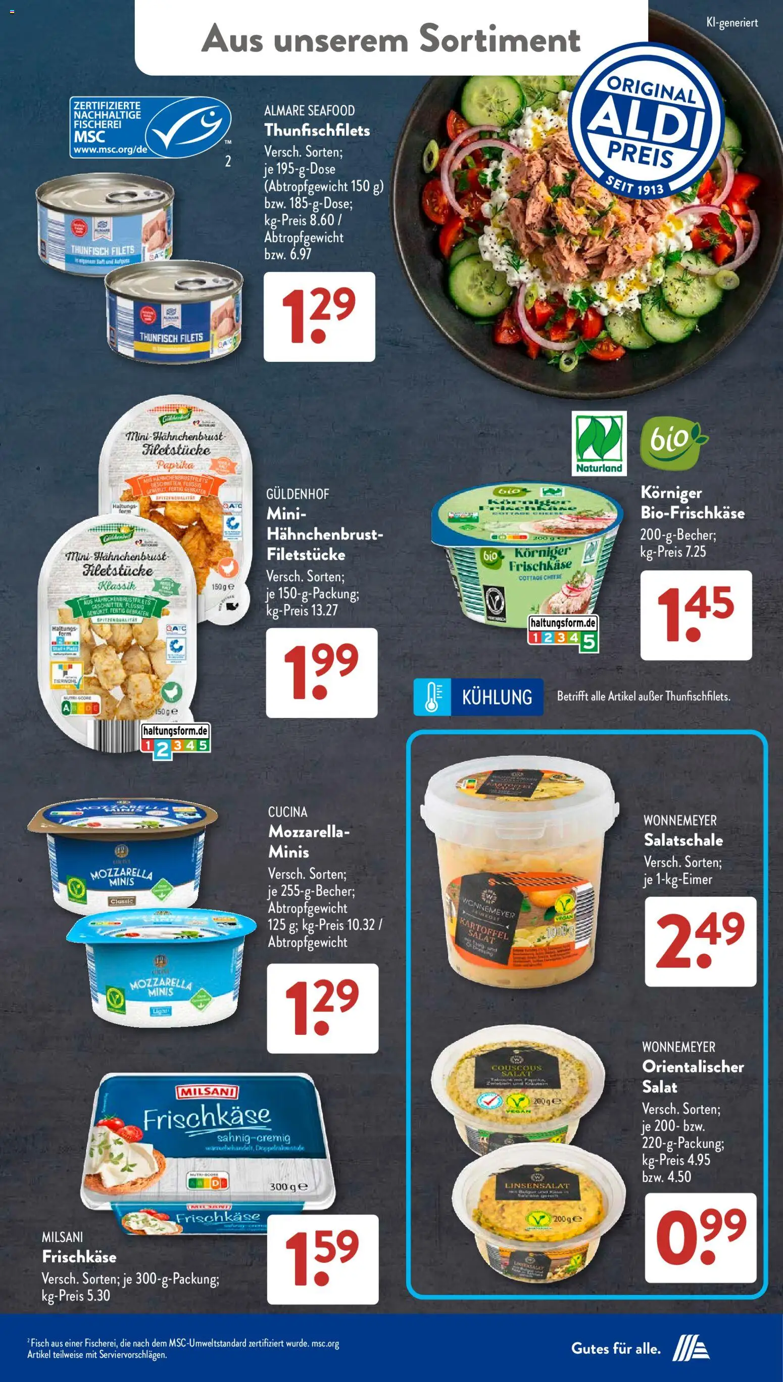 Aldi Süd Prospekt – gültig ab 17.08.2026 | Seite: 17 | Produkte: Thunfisch, Fisch, Paprika, Salat