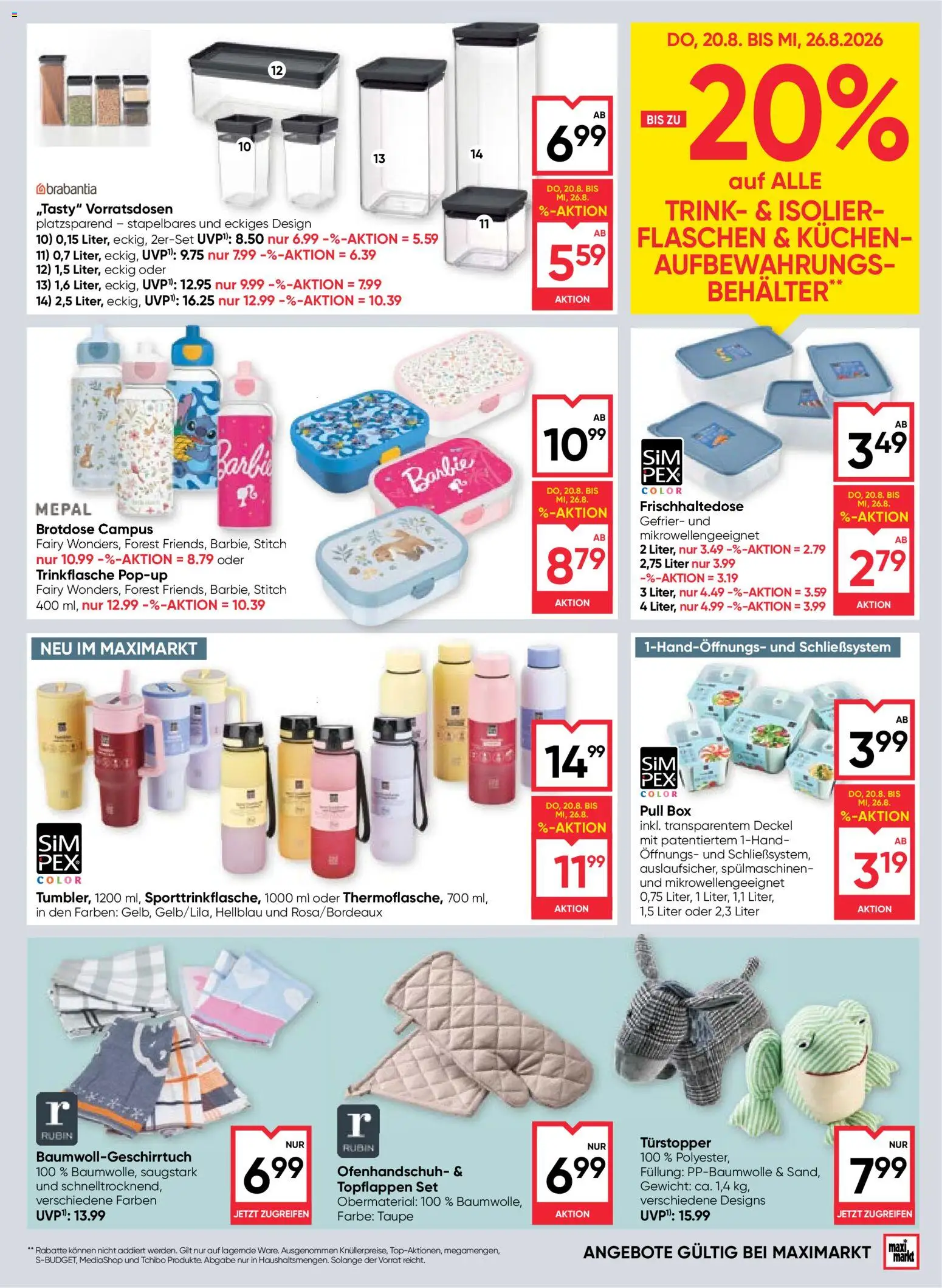 Maximarkt Flugblatt gültig ab 20.08.2026 | Seite: 19 | Produkte: Gewicht, Box