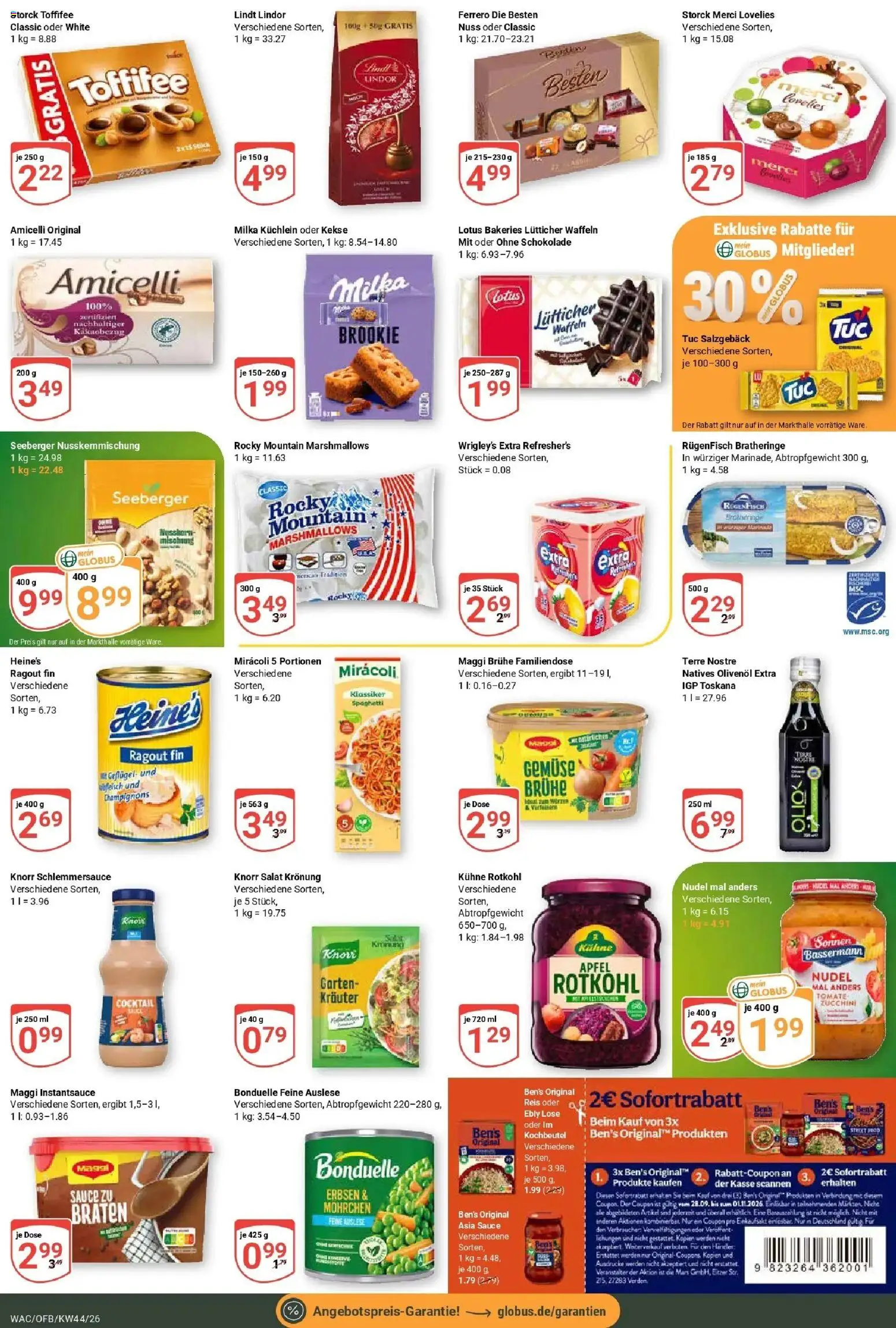 Globus Prospekt Markkleeberg – gültig ab 26.10.2026 | Seite: 15 | Produkte: Schokolade, Äpfel, Gemüse, Salat