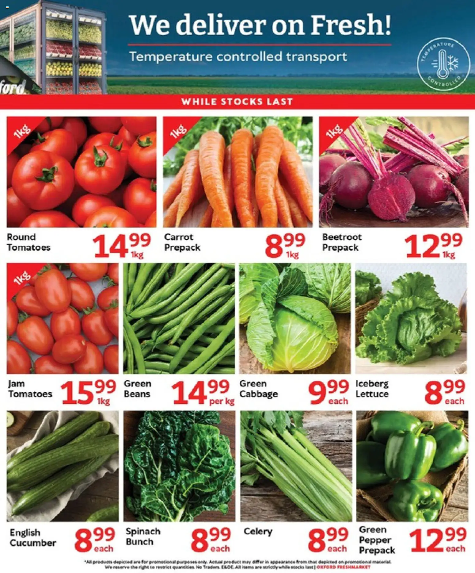 New Oxford Freshmarket catalogue – valid from 21/10/2026 | Page: 4 | Products: Beans, Celery, Tomatoes, Lettuce