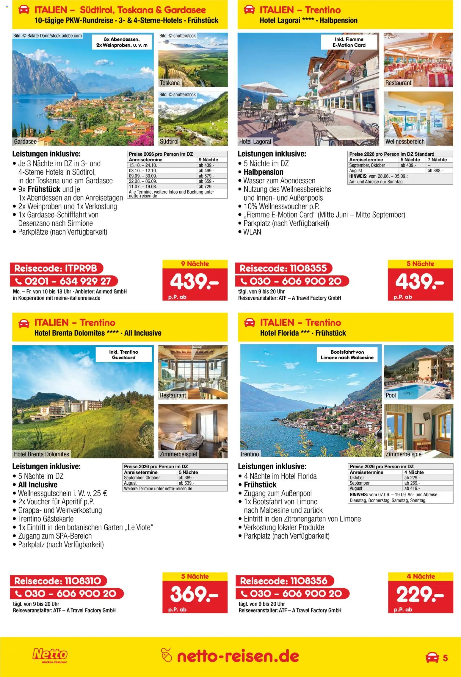 Netto Reisen Prospekt – gültig ab 30.07.2026 | Seite: 5 | Produkte: Wasser, Uhr