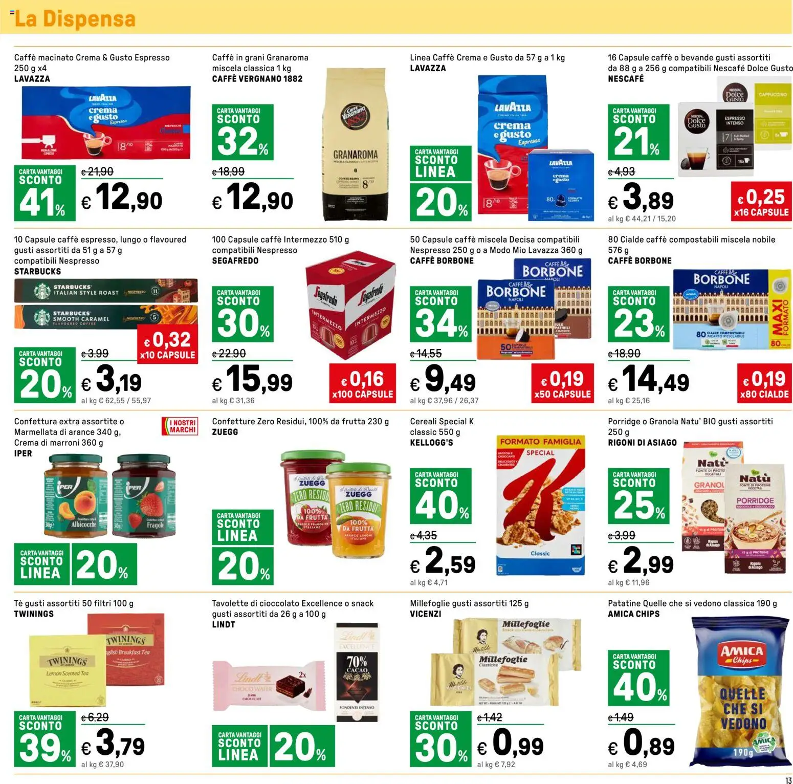 Volantino Iper del 11.05.2026 | Pagina: 13 | Prodotti: Crema, Caffè, Arance, Cacao