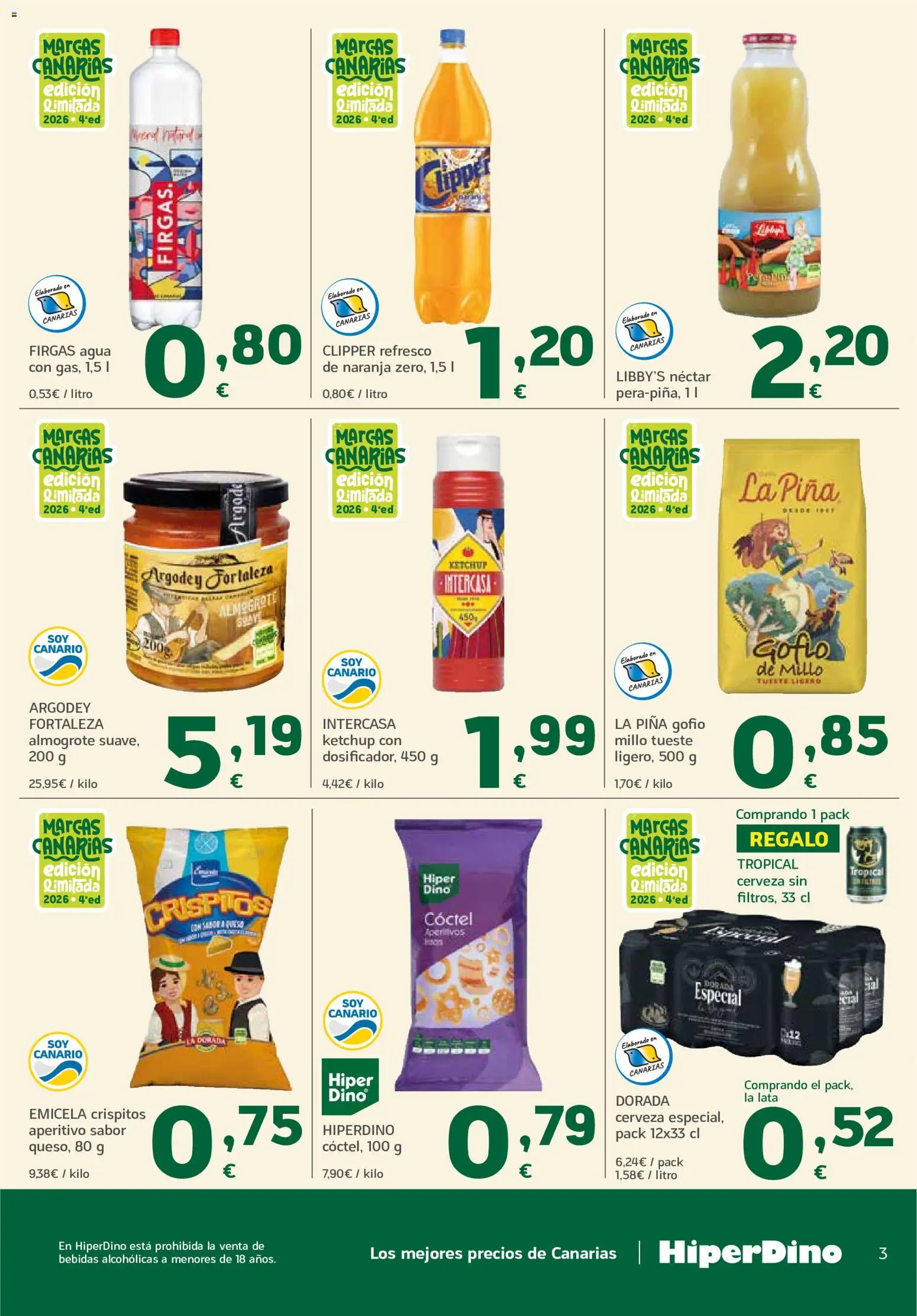 HiperDino folleto │ válido desde el 25.05.2026 | Página: 3 | Productos: Cerveza, Piña, Néctar