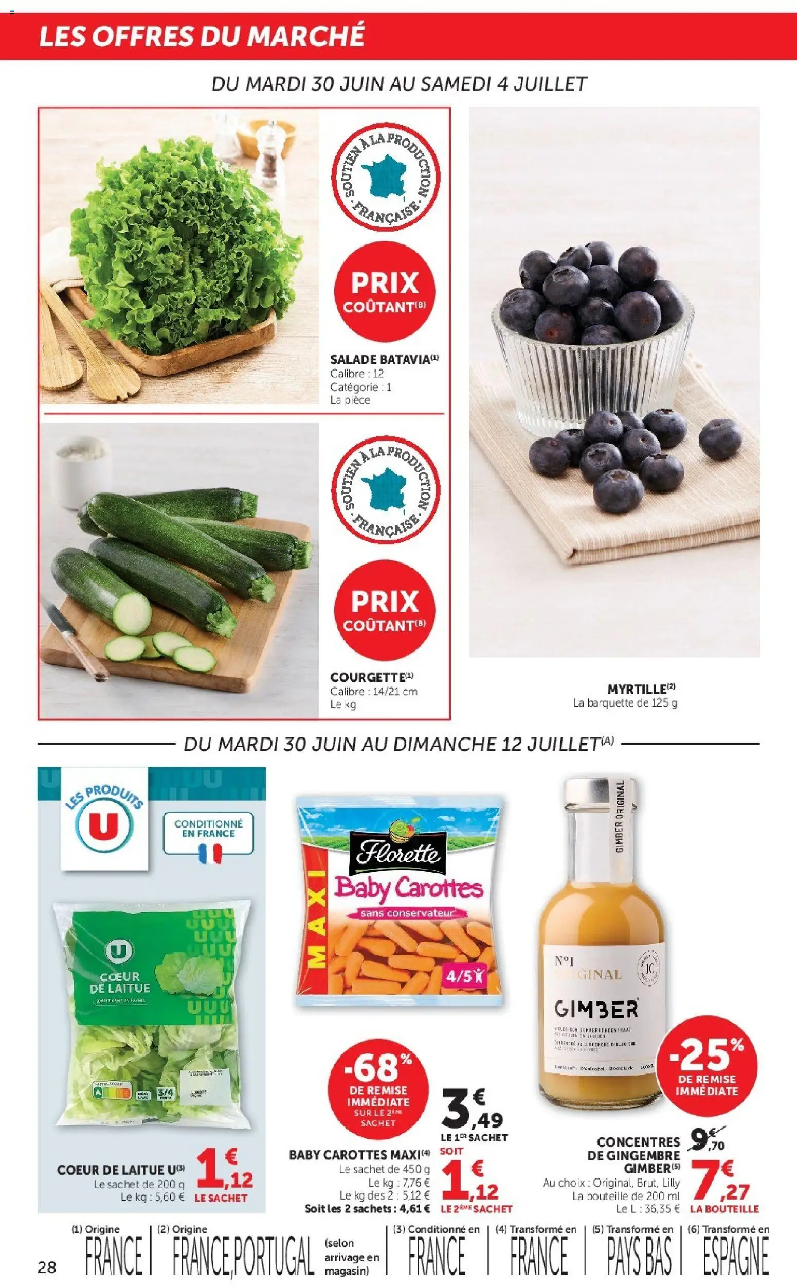 {H1} | Page: 28 | Produits: Salade, Carottes, Laitue, Gingembre