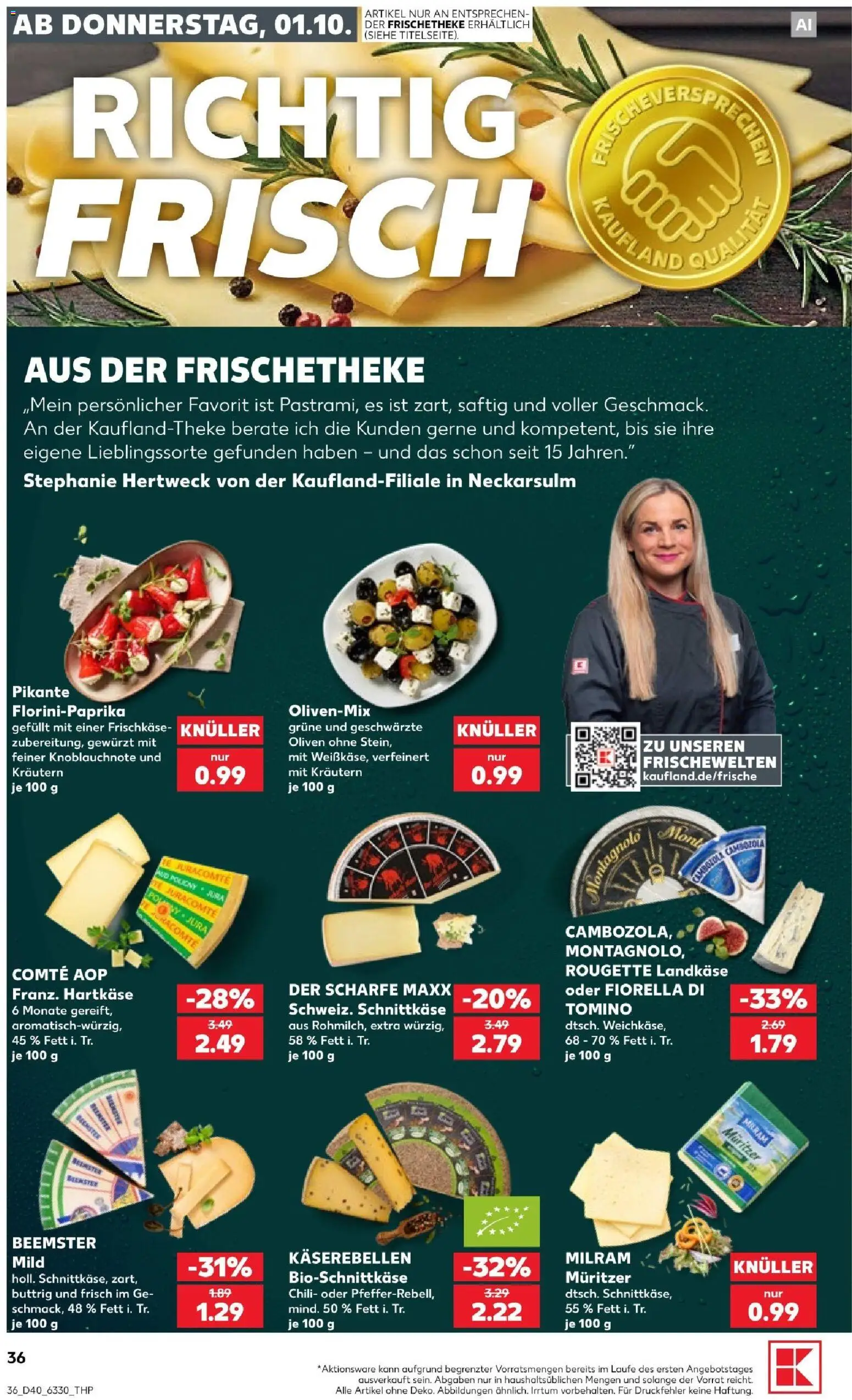 Kaufland Prospekt Kiel – gültig ab 01.10.2026 | Seite: 40 | Produkte: Milram, Chili, Frischkase