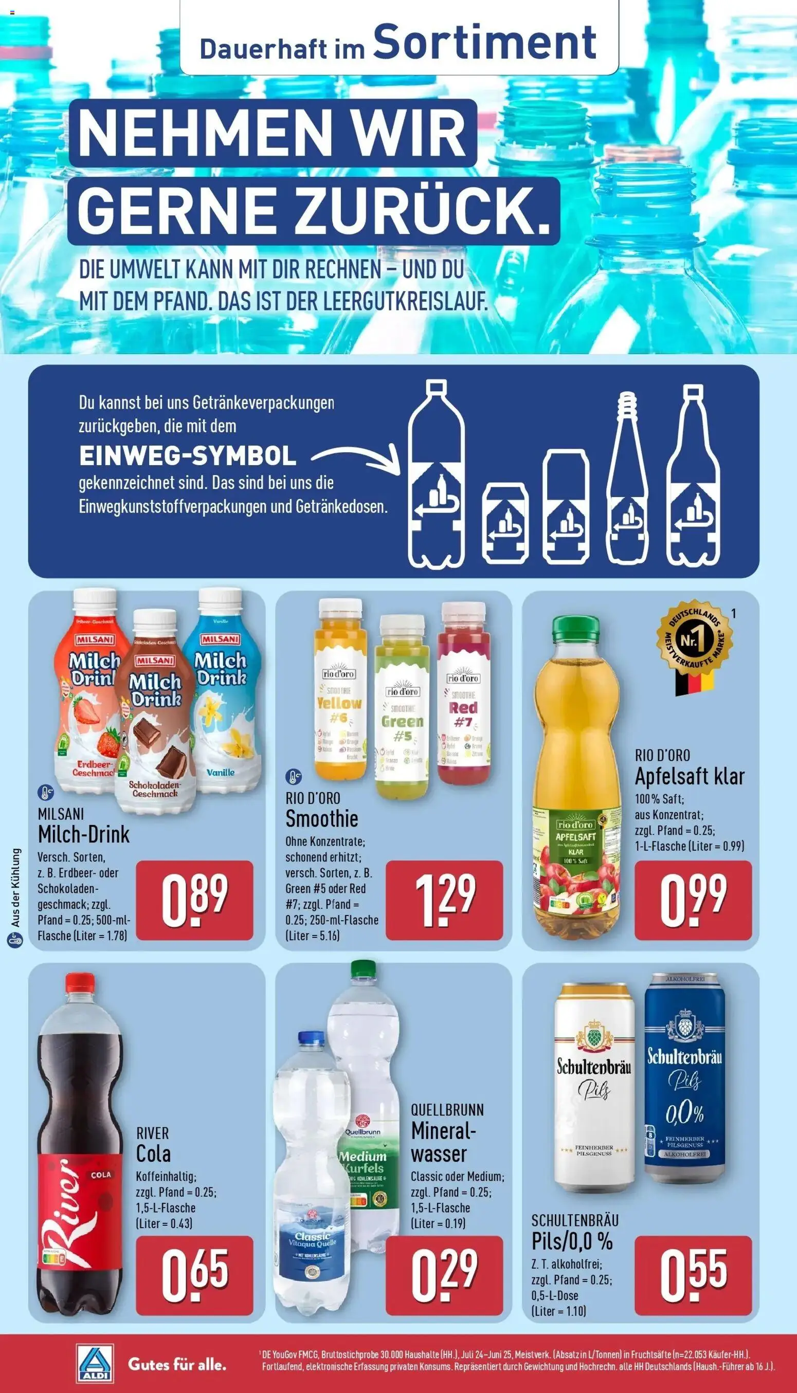 Aldi Wochenangebote (ab 17.08.2026) » Angebote Online | Seite: 33 | Produkte: Apfelsaft, Mineralwasser, Apple, Wasser