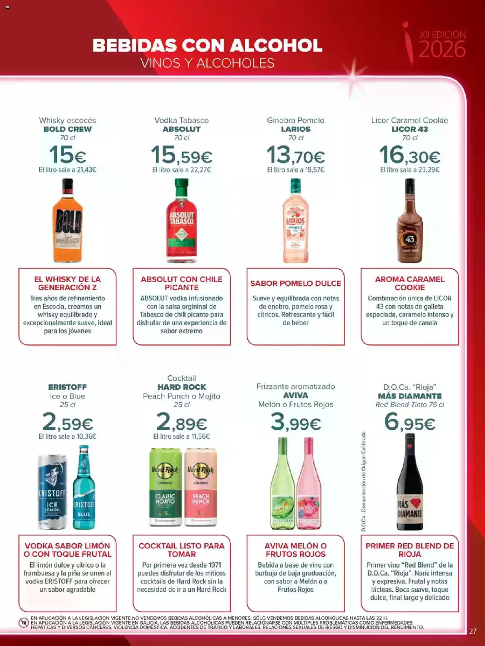 Carrefour Innovación │ válido desde el 05.05.2026 | Página: 27 | Productos: Piña, Ginebra, Vodka, Whisky