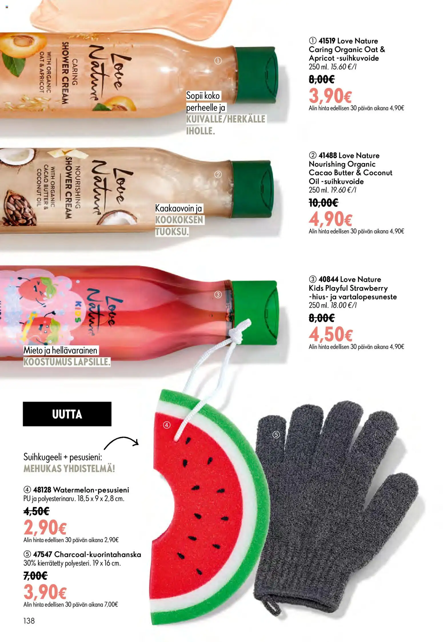 Oriflame - Esite 09 – voimassa 24/06/2026 alkaen | Sivu: 138 | Tuotteet: Suihkugeeli, Suihkuvoide, Pesusieni