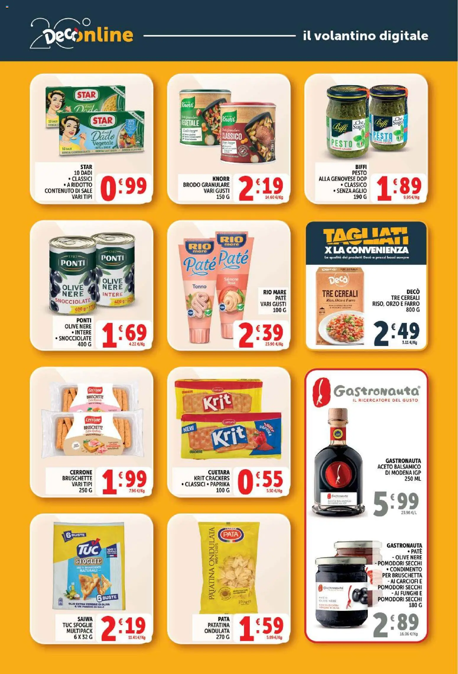 Volantino Decò del 01/09/2026 | Pagina: 27 | Prodotti: Brodo, Funghi, Aceto, Pomodori secchi