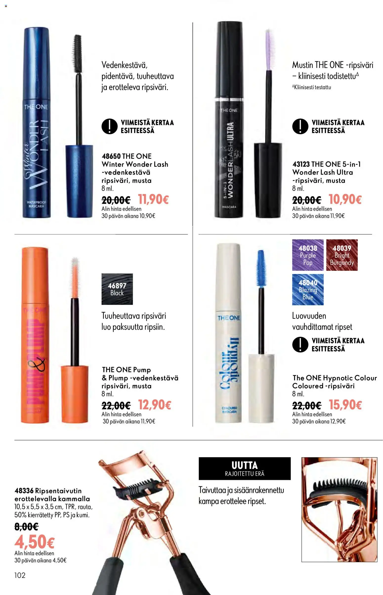 Oriflame tarjoukset – voimassa 16/09/2026 alkaen | Sivu: 102 | Tuotteet: Ripsentaivutin, Ripsiväri, Kampa