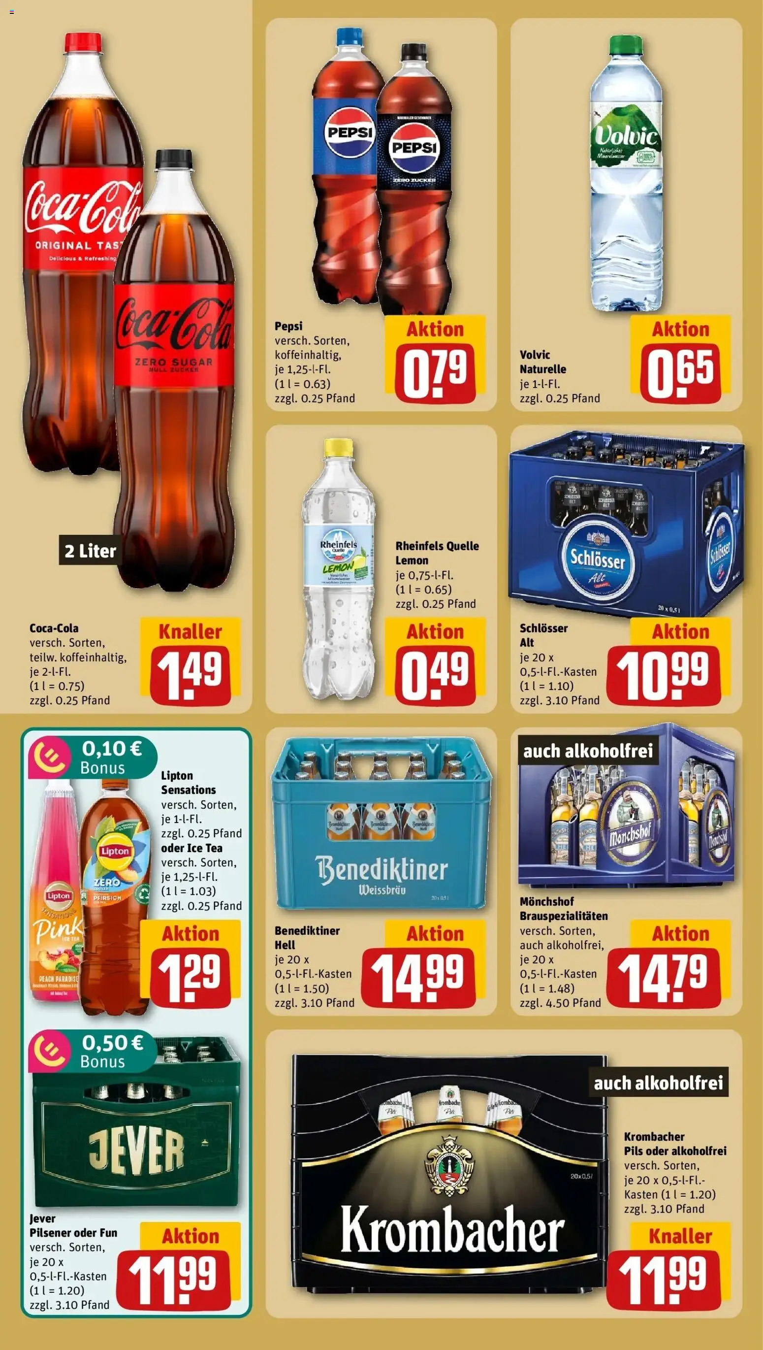 REWE Prospekt ab 24.08.2026 zum Blättern » Angebote | Seite: 18 | Produkte: Monchshof, Zucker, Jever, Volvic
