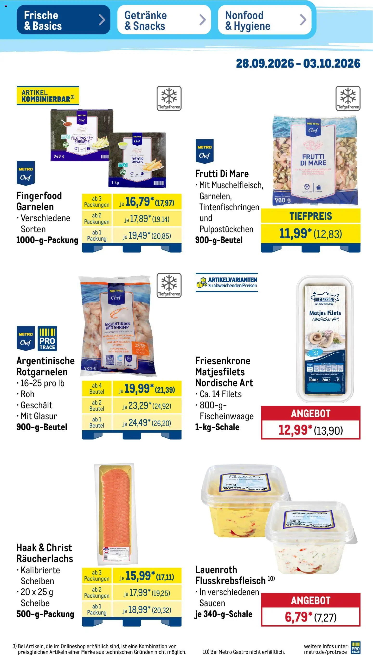 Metro NonFood-Angebote – gültig ab 28.09.2026 | Seite: 35 | Produkte: Garnelen, Räucherlachs