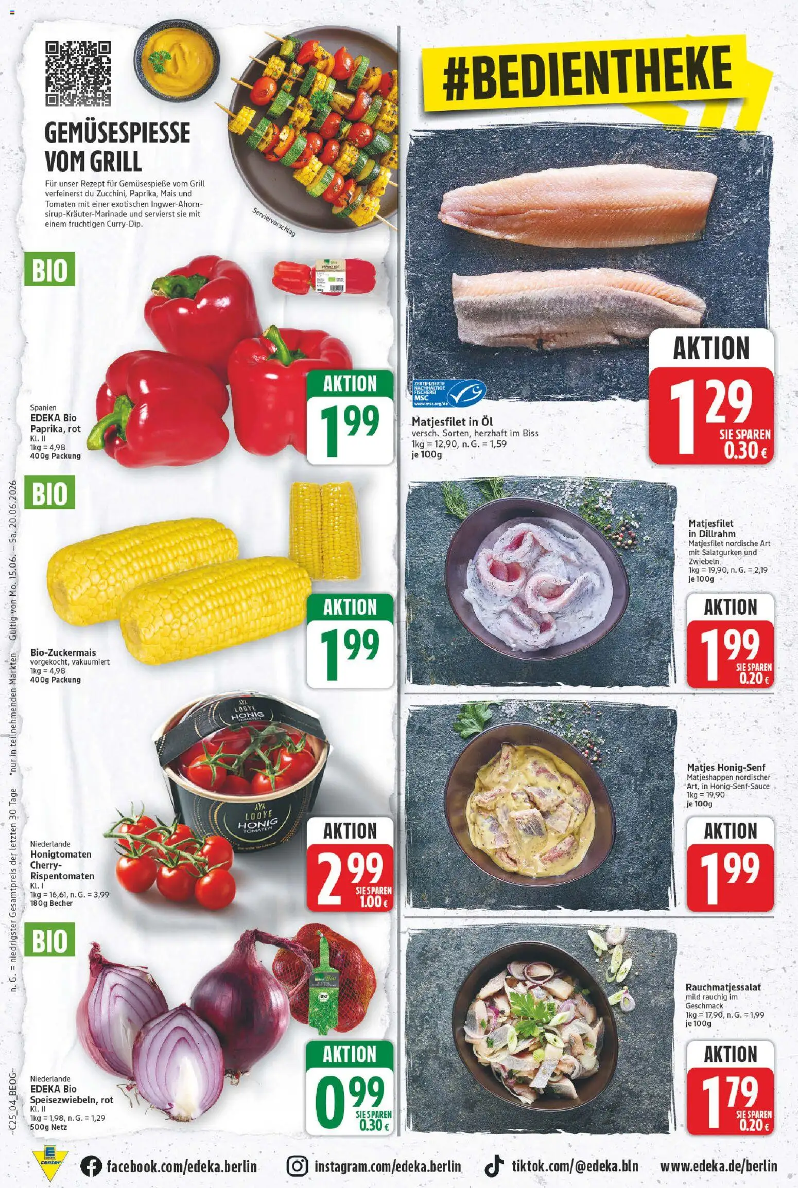 E center Prospekt – gültig ab 15.06.2026 | Seite: 4 | Produkte: Grill, Öl, Tomaten, Zwiebeln
