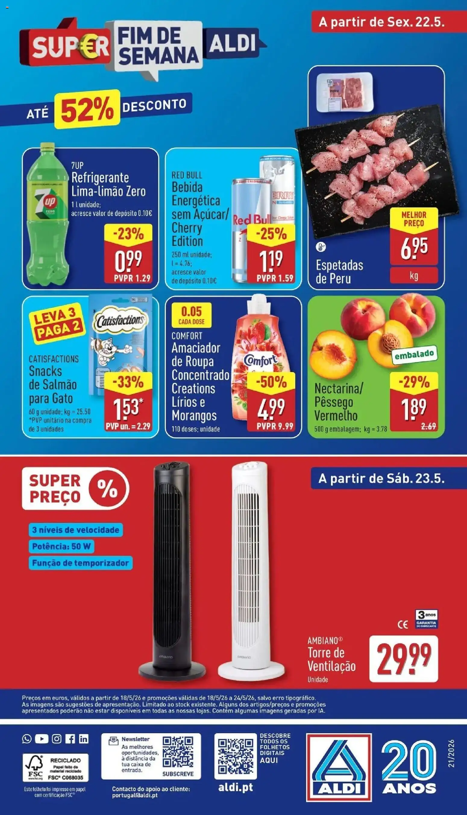 Aldi Folheto Caldas da Rainha │ válido de 18.05.2026 | Página: 36 | Produtos: Refrigerante, Salmão, Caixa, Morangos