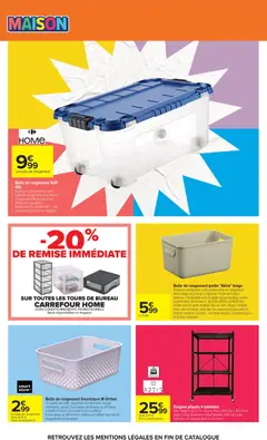 Carrefour - Prévisualisation de Boîte de rangement Smartstore M Orthex, Ce panier de taille moyenne est idéal pour ranger vêtements, jouets, fournitures de bureau ou de loisirs créatifs et autres accessoires du quotidien. Existe aussi en différentes couleurs et tailles. Voir prix et disponibilité en magasin. valide à partir de 11/08/2026 | Page: 62