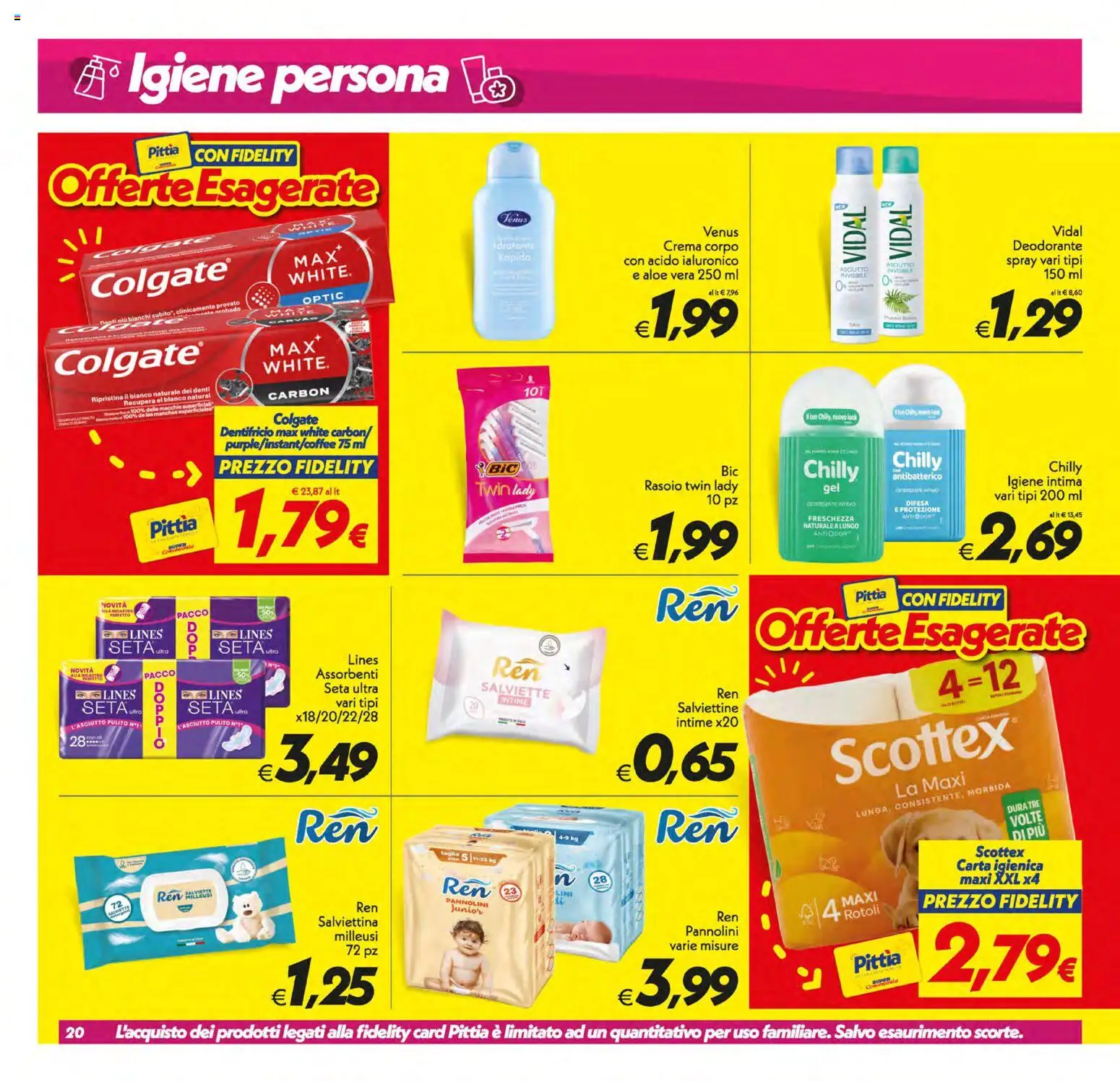 Volantino SuperConveniente del 21/07/2026 | Pagina: 20 | Prodotti: Crema, Carta igienica, Detergente intimo, Aloe vera