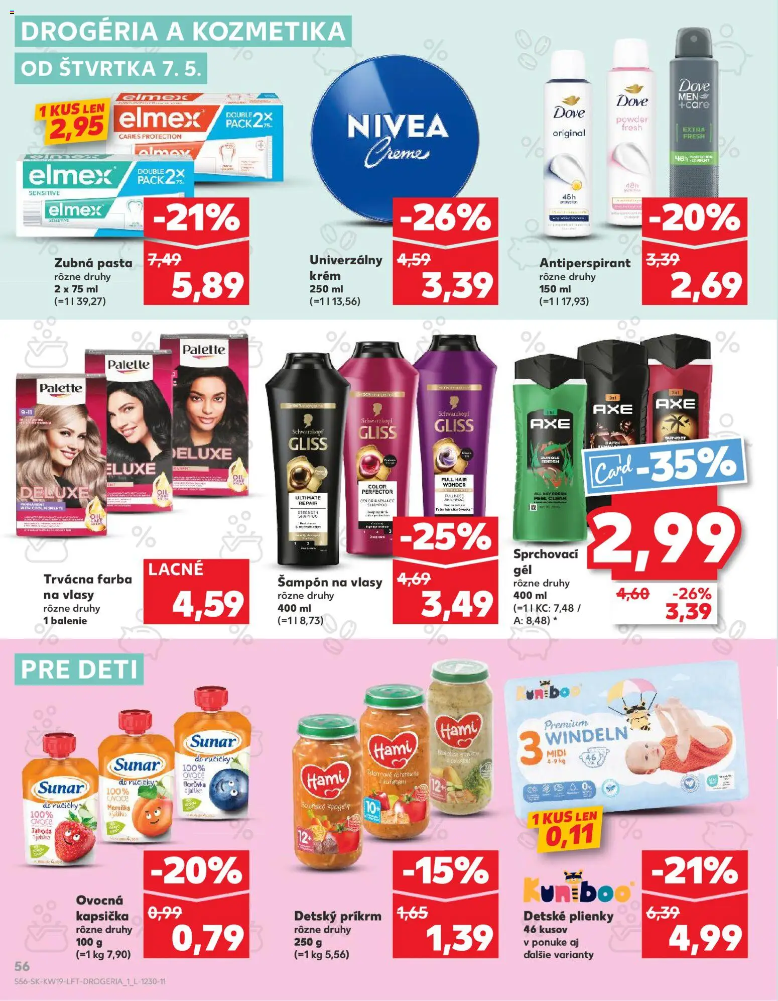 Kaufland SK akciós ujság - amely érvényes a következő dátumtól: 07.05.2026 | Oldal: 56 | Termékek: Sampon