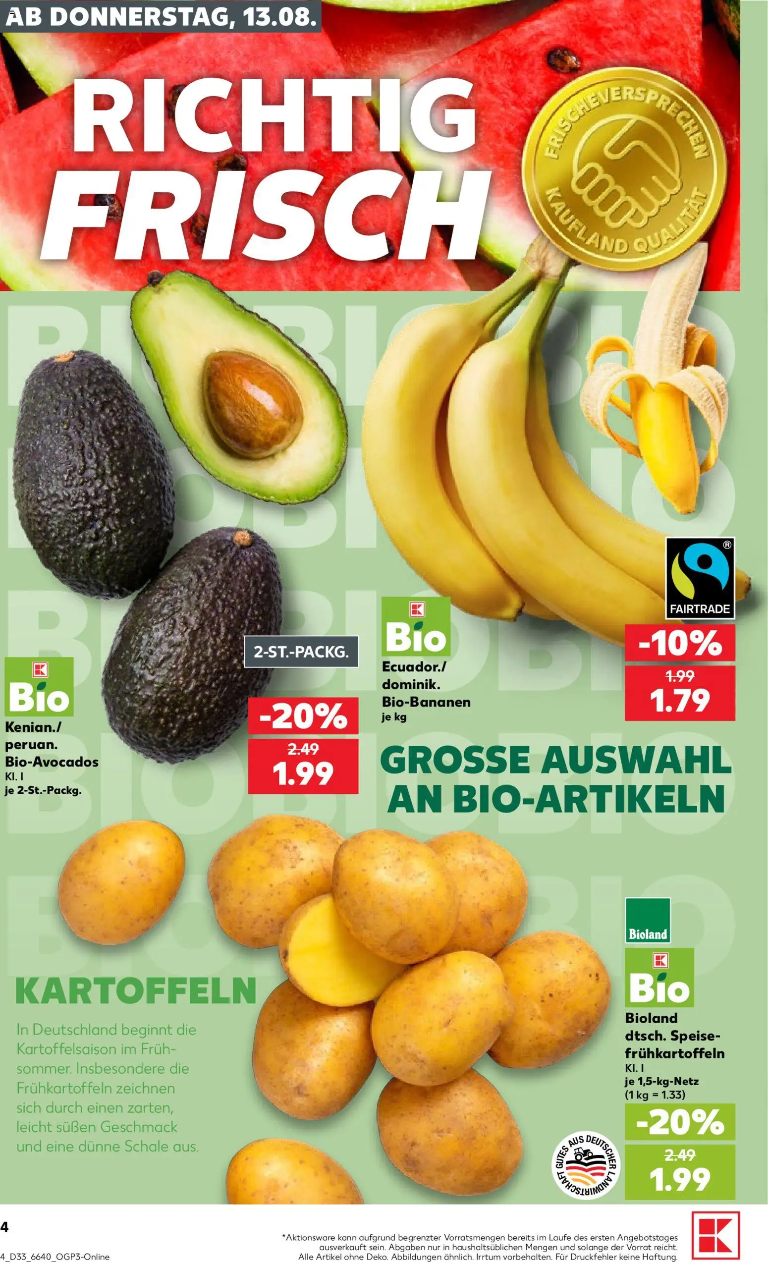 Kaufland Prospekt – gültig ab 13.08.2026 | Seite: 4 | Produkte: Kartoffeln