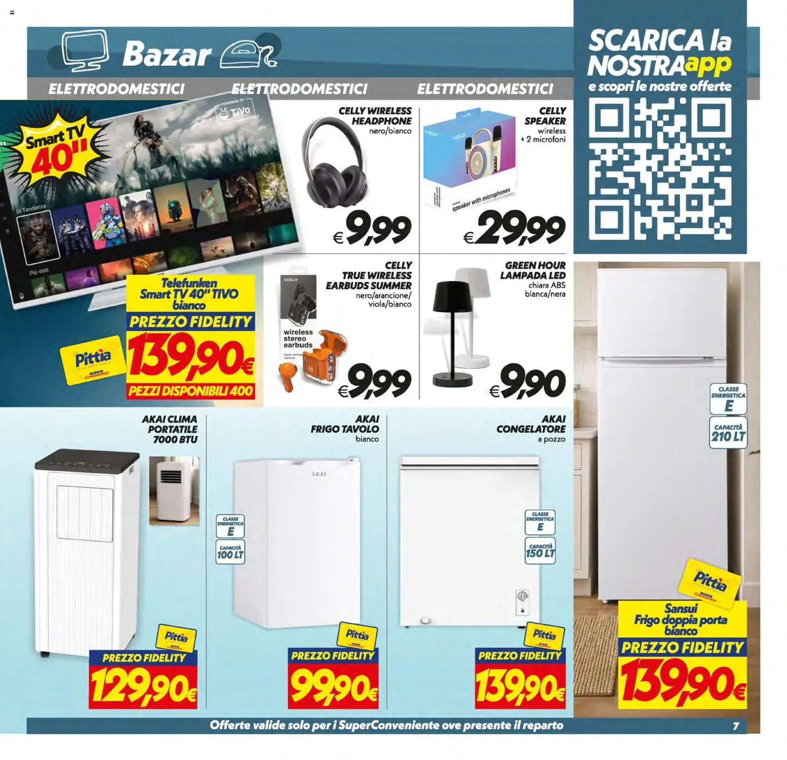 Volantino SuperConveniente del 31/07/2026 | Pagina: 31 | Prodotti: TV, Speaker, Congelatore, Lampada