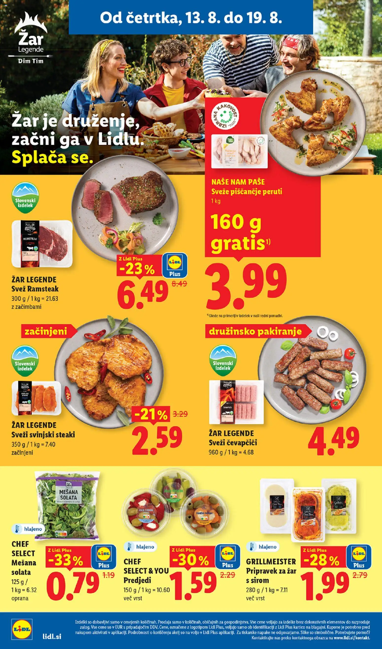 Novi Lidl katalog ponudbe – veljaven od 13.08.2026 | Stran: 6 | Izdelki: Čevapčiči, Zar, Grill, Solata