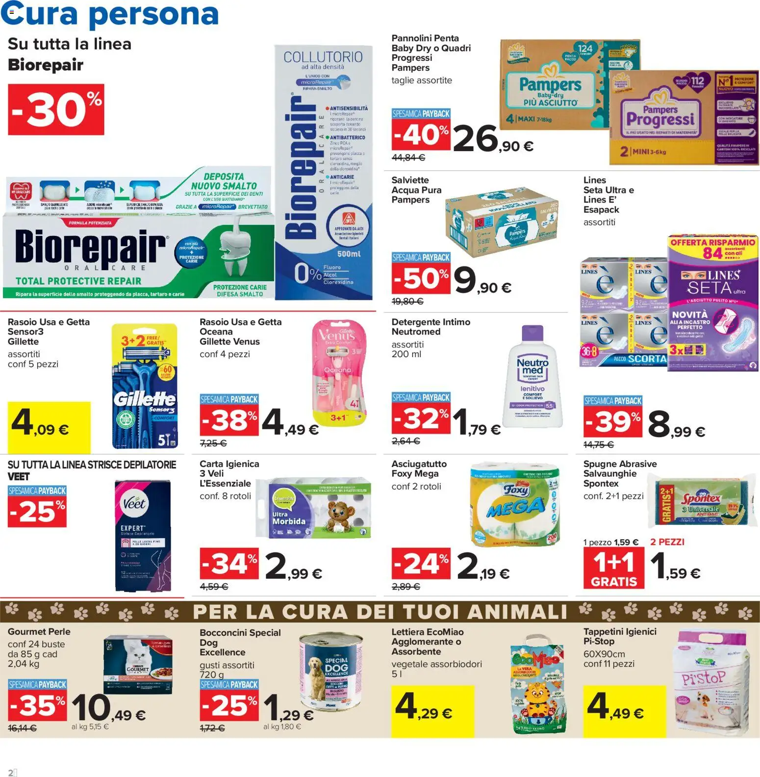 Volantino Carrefour del 16.06.2026 | Pagina: 26 | Prodotti: Rasoio, Detergente intimo, Intimo, Pampers