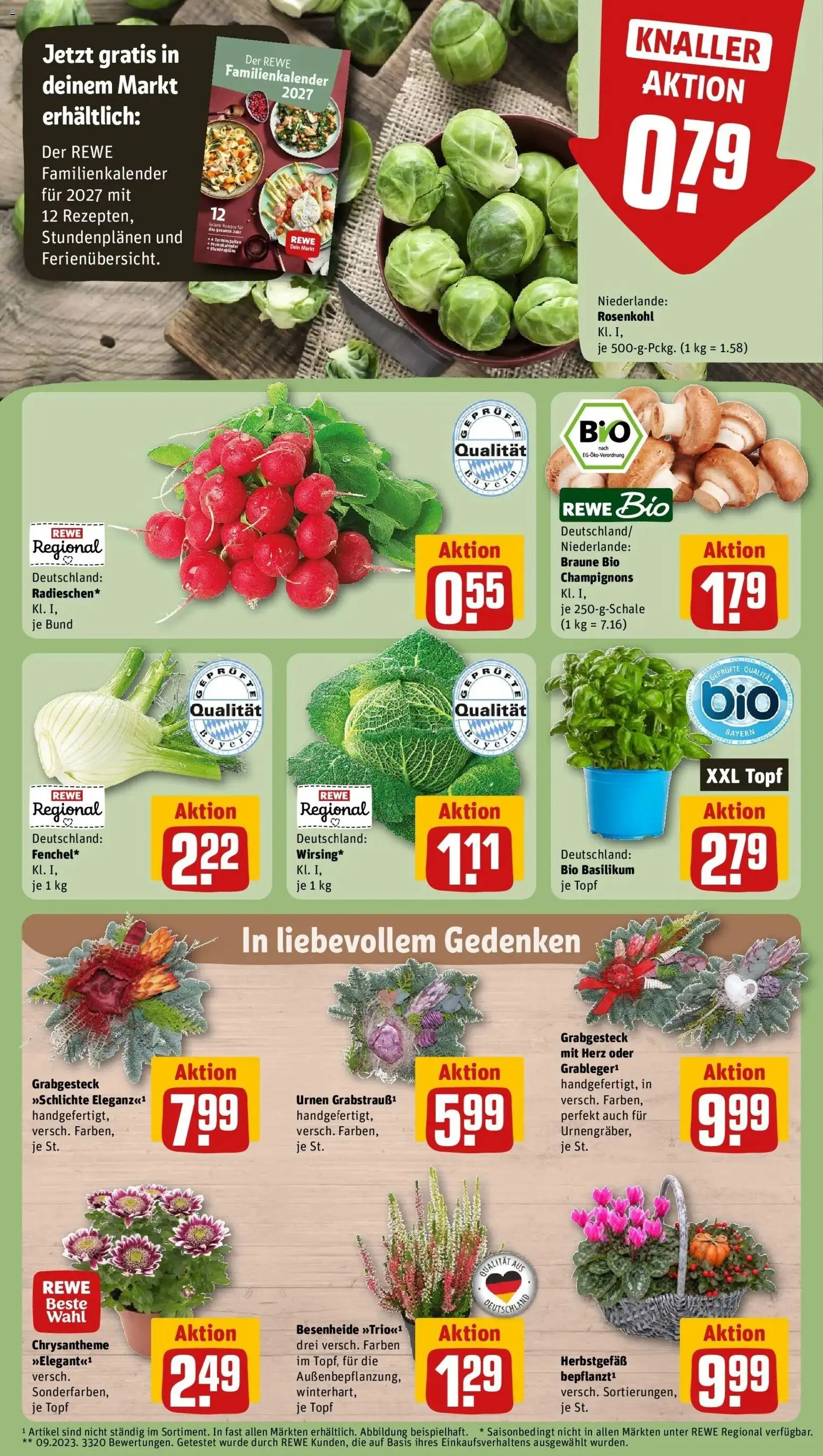 REWE Prospekt ab 19.10.2026 zum Blättern » Angebote | Seite: 9 | Produkte: Champignons
