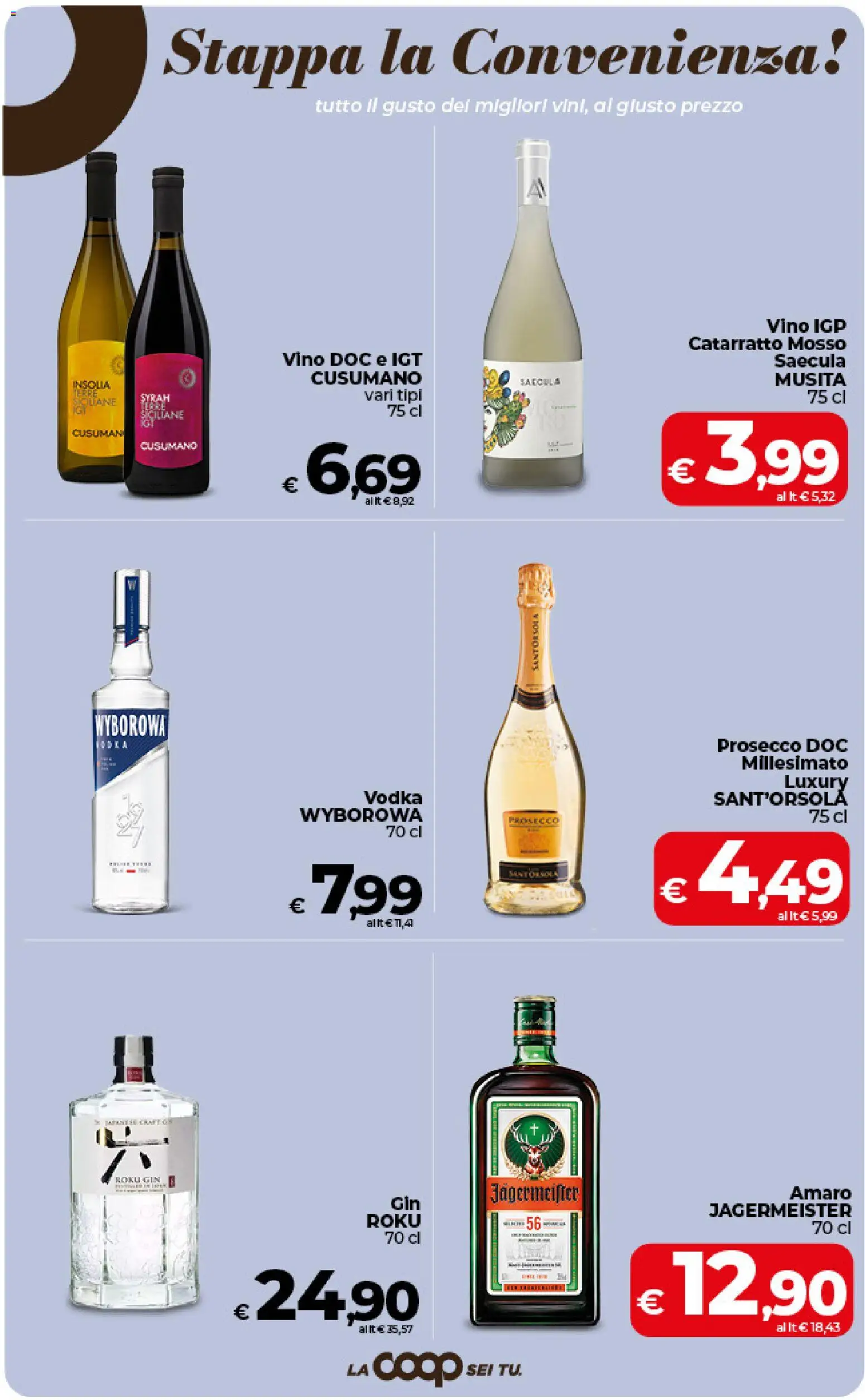 Volantino COOP del 09.06.2026 | Pagina: 35 | Prodotti: Vodka, Prosecco, Vino, Amaro
