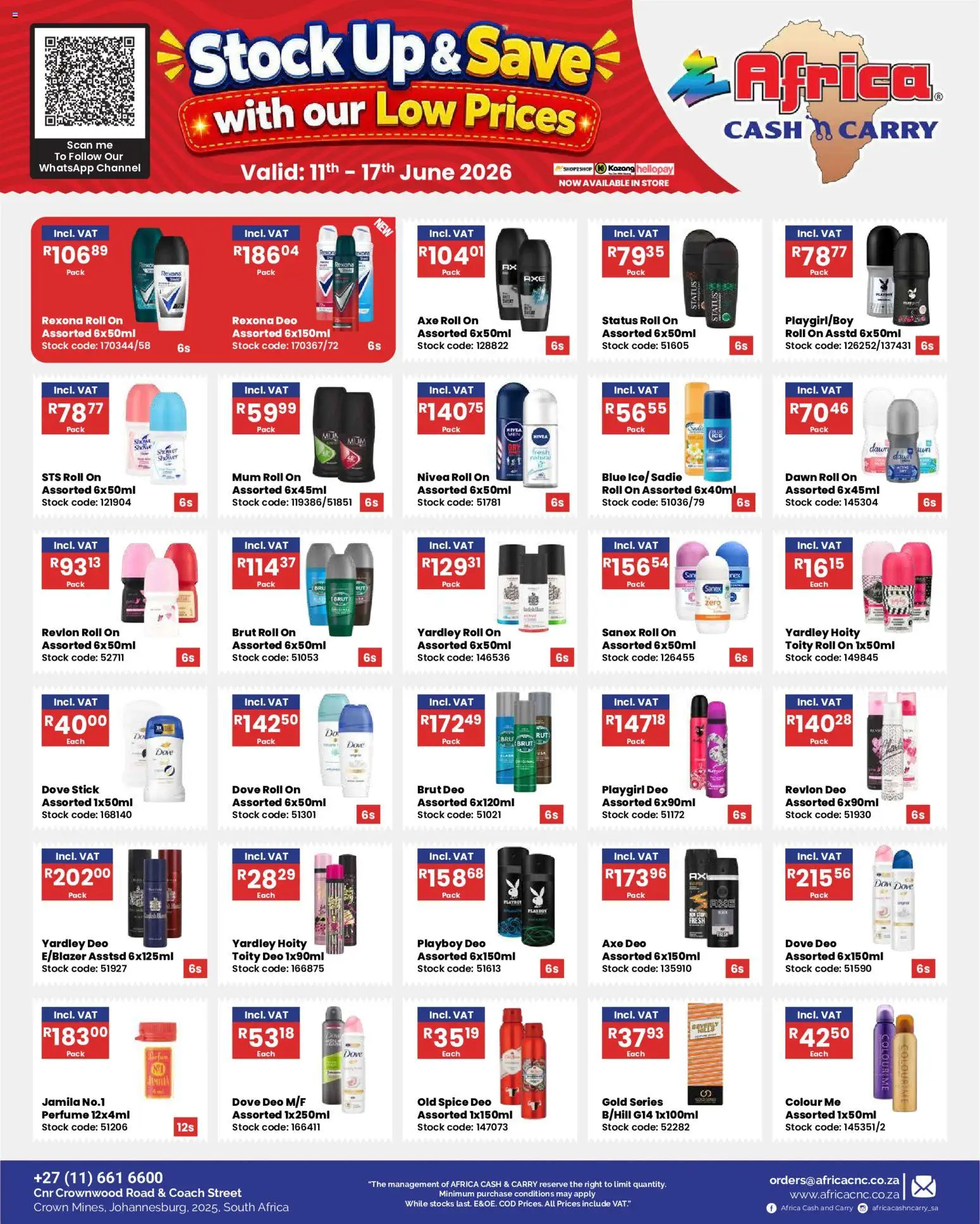 New Africa Cash & Carry catalogue – valid from 11.06.2026 | Page: 7 | Products: Perfume, Stock