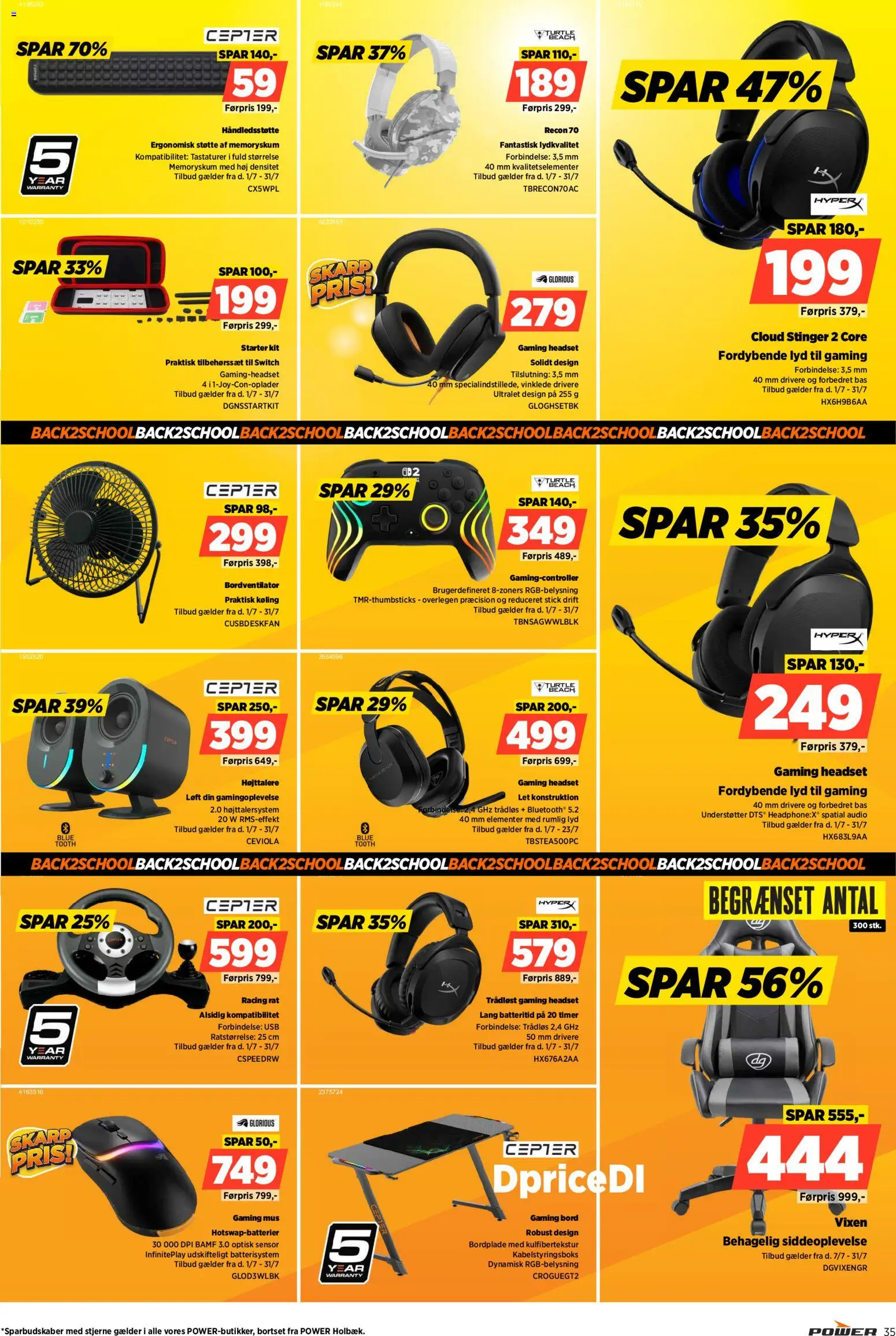 Power tilbudsavis – gyldig fra 17/07/2026 | Side: 35 | Produkter: Bord, USB, Gaming mus, Lyd