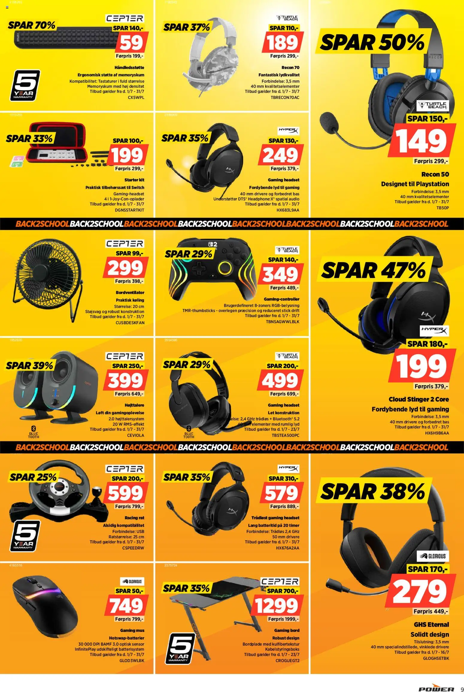 Power tilbudsavis – gyldig fra 03/07/2026 | Side: 9 | Produkter: Bord, Mus, Gaming mus, Playstation
