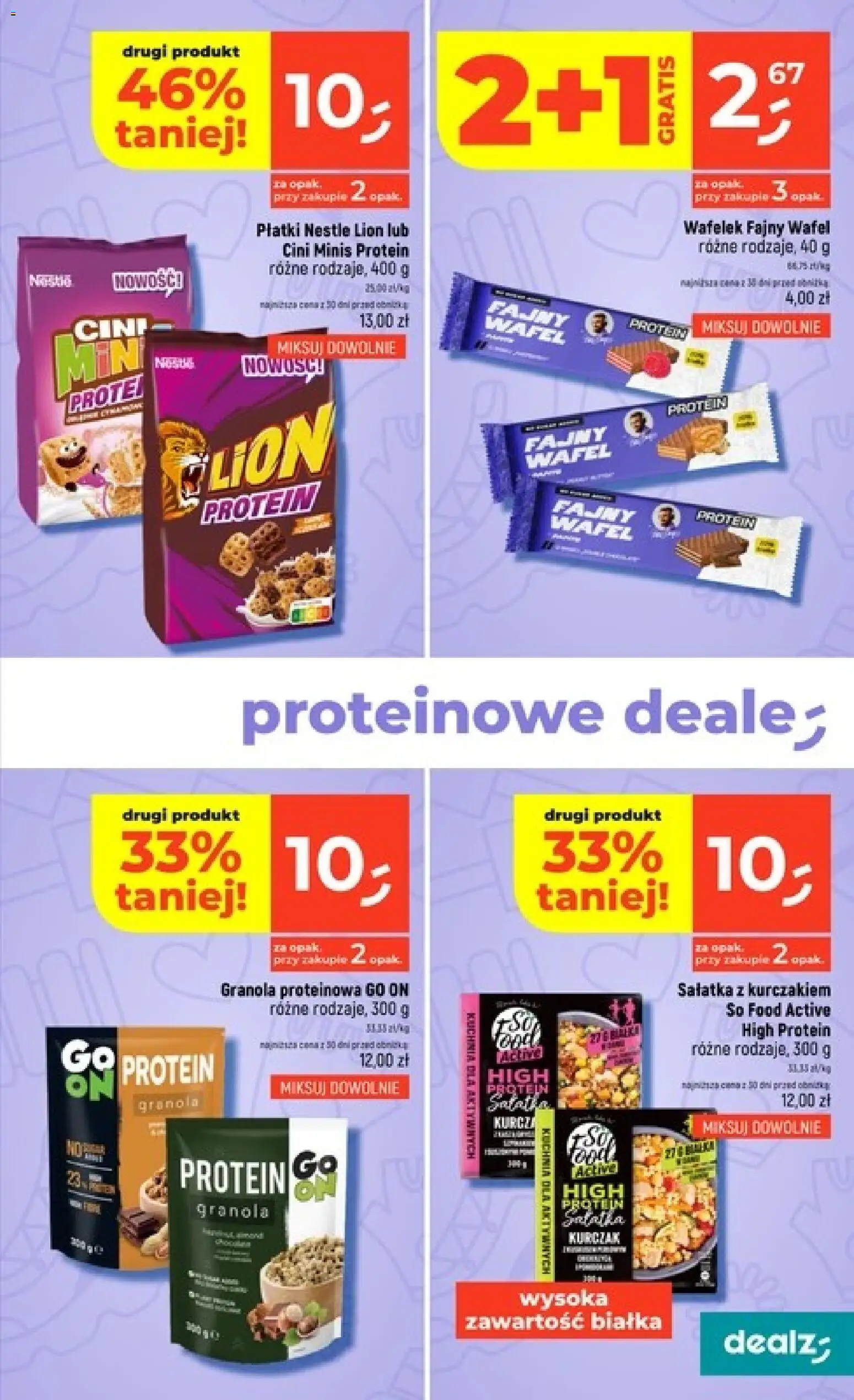Dealz gazetka od 03.09.2026 | Strona: 23 | Produkty: Cini Minis, High Protein, Płatki, Sałatka