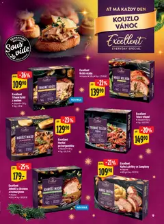 Náhled letáku Excellent Jehněčí maso s citronem a rozmarýnem, chlazené • 320 g • 1 kg = 559,38 Kč od 29.10.2026 | Strana: 9 | Produkty: Sous vide, Hovězí maso, Maso, Krůtí roláda