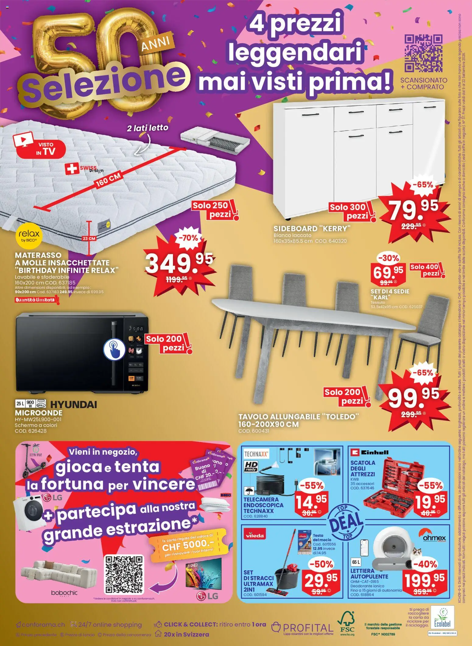 Conforama aktionen IT – gültig ab 09.09.2026 | Seite: 16 | Produkte: TV, Sideboard, LG