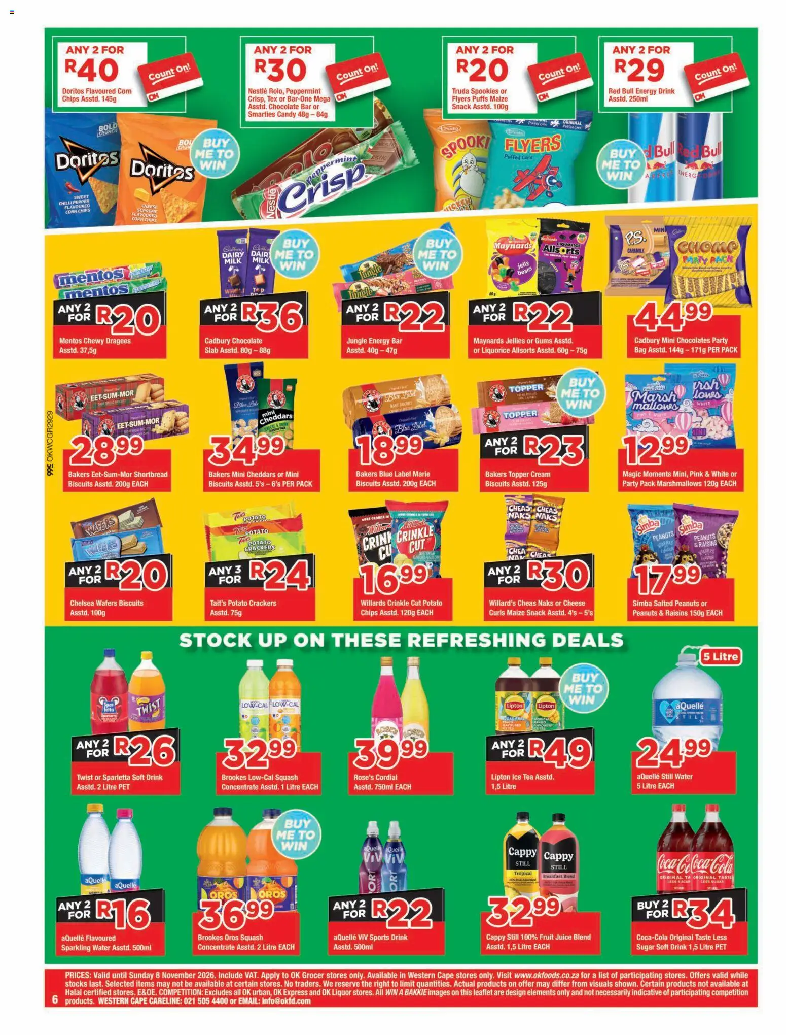 New OK Foods catalogue – valid from 23/10/2026 | Page: 6 | Products: Breakfast, Milk, Biscuits, Chips