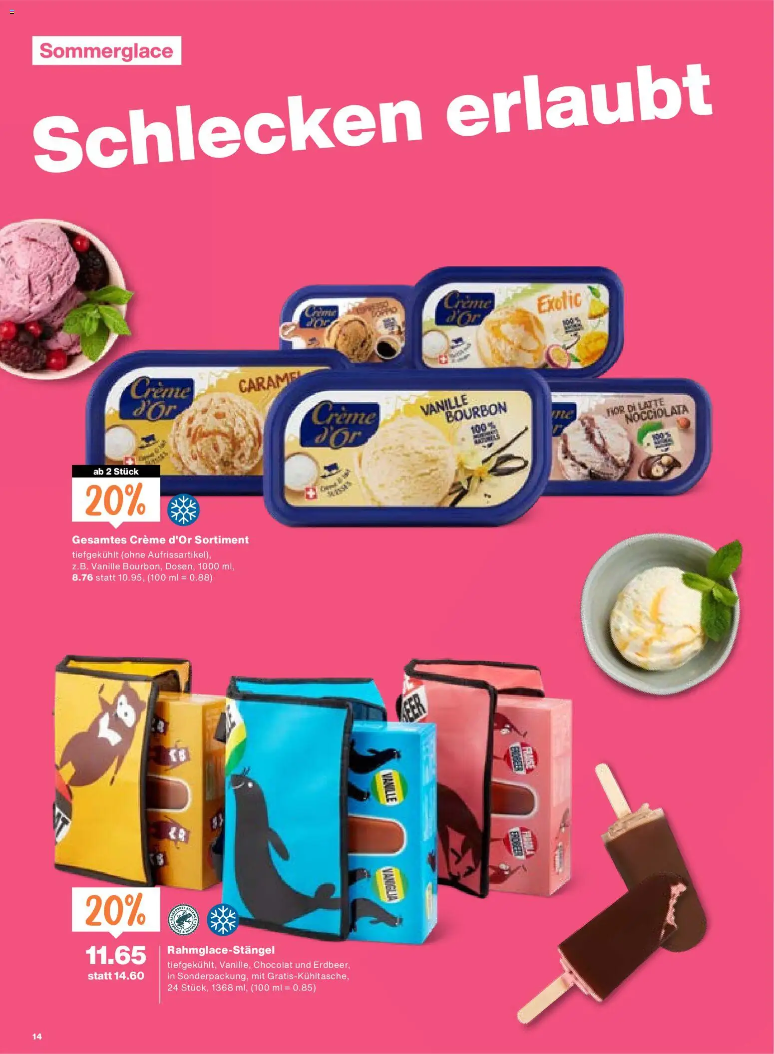 Migros aktionen – gültig ab 11.06.2026 | Seite: 14 | Produkte: Bourbon, Creme