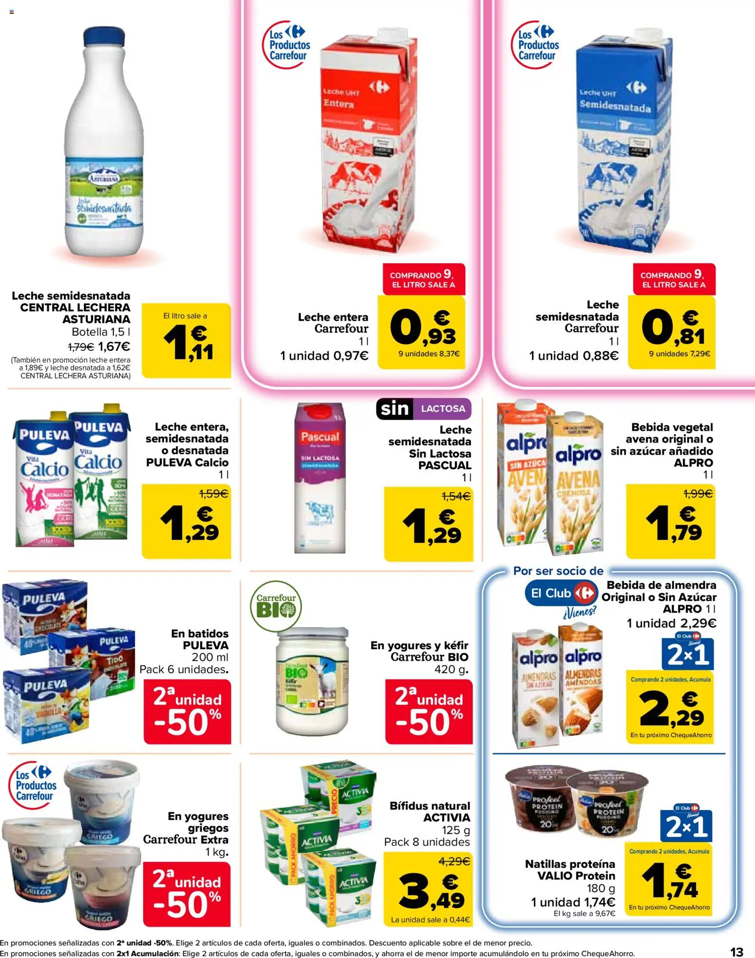 Carrefour Market folleto │ válido desde el 10/09/2026 | Página: 13 | Productos: Leche desnatada, Proteína, Kéfir, Leche
