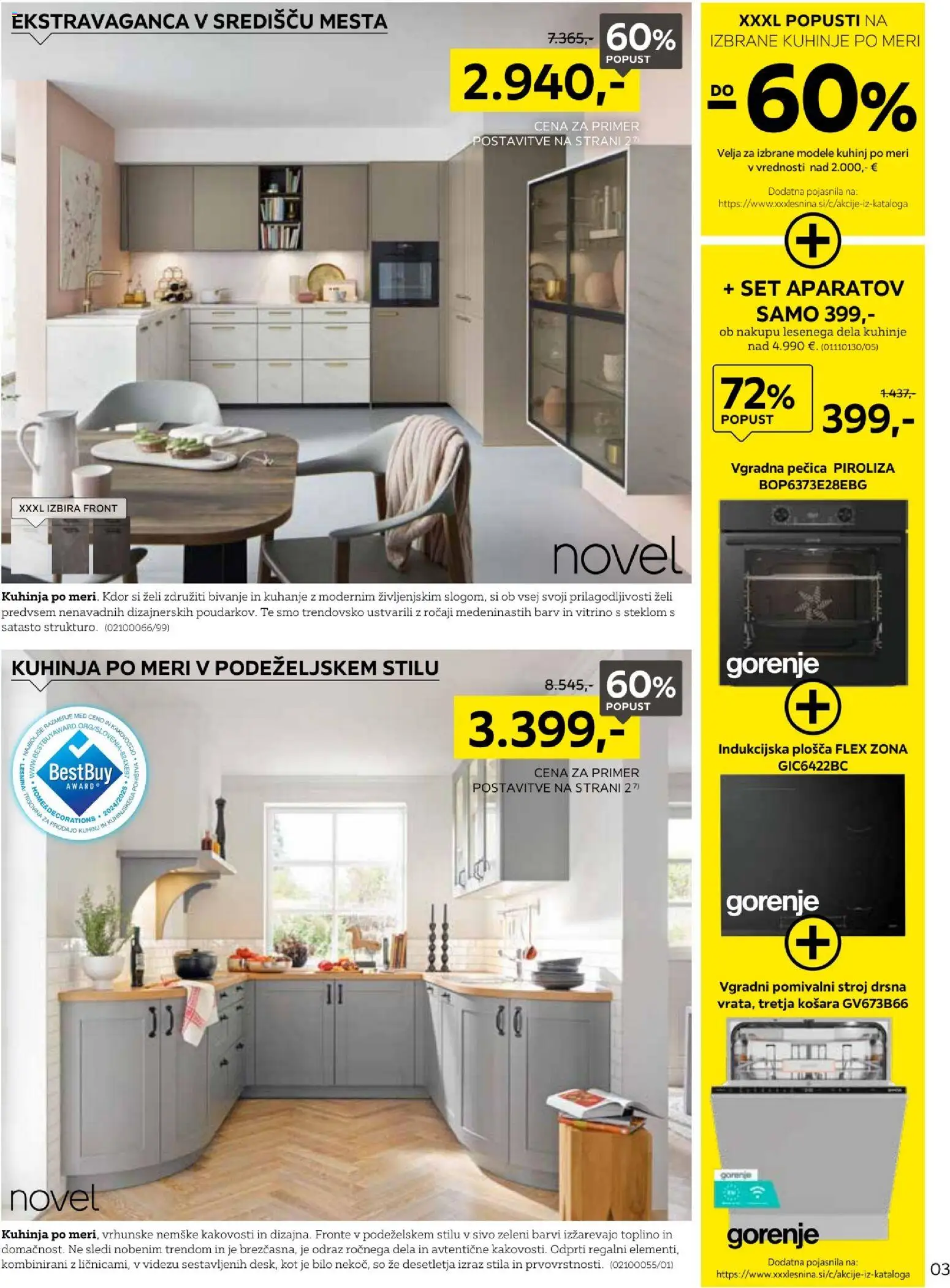 Novi XXXL Lesnina katalog ponudbe – veljaven od 14.09.2026 | Stran: 3 | Izdelki: Med, Pomivalni stroj, Vgradni pomivalni stroj, Vgradna pečica