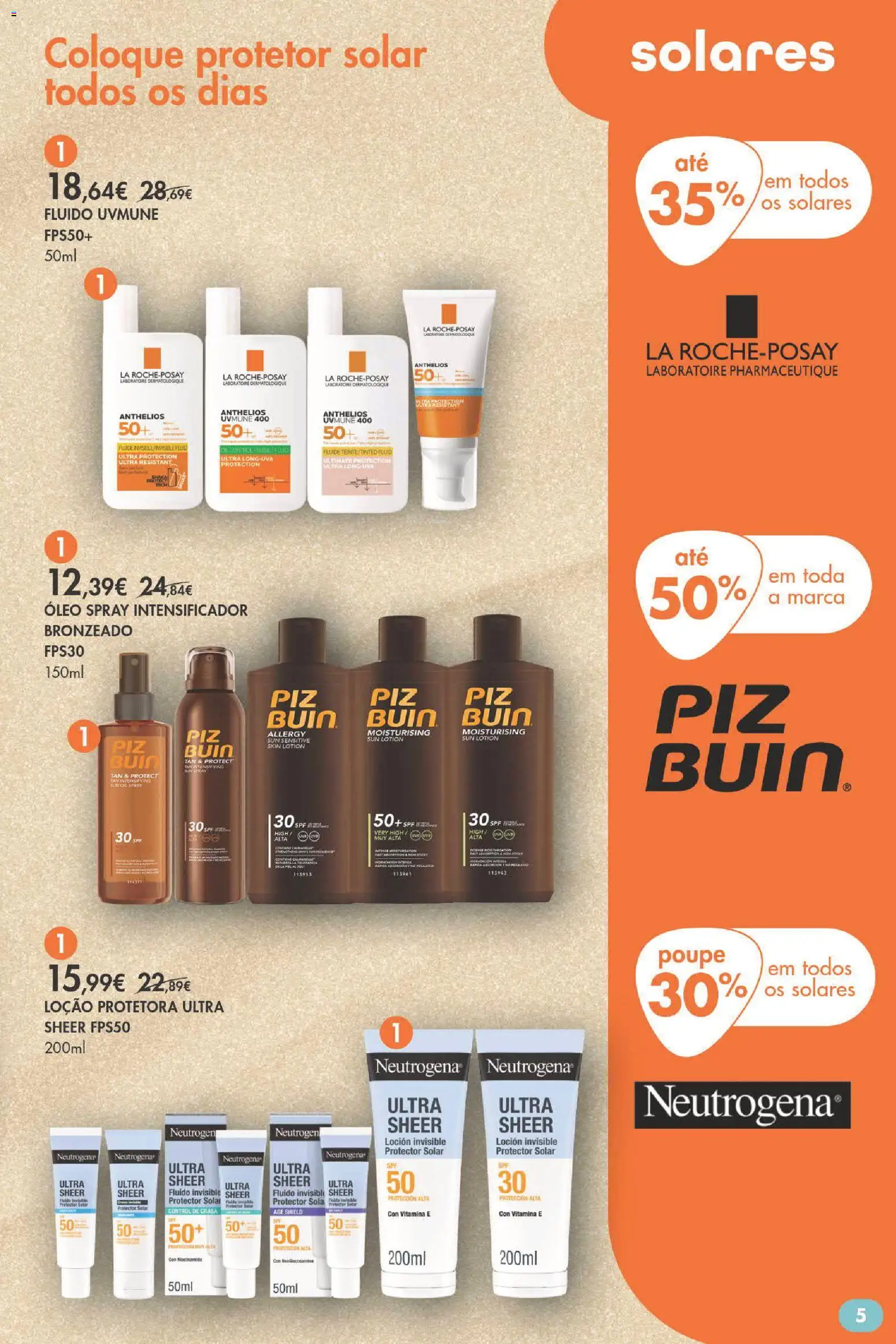 Pingo Doce Bem Estar Verão Lojas │ válido de 02/07/2026 | Página: 5 | Produtos: Protetor solar, Óleo
