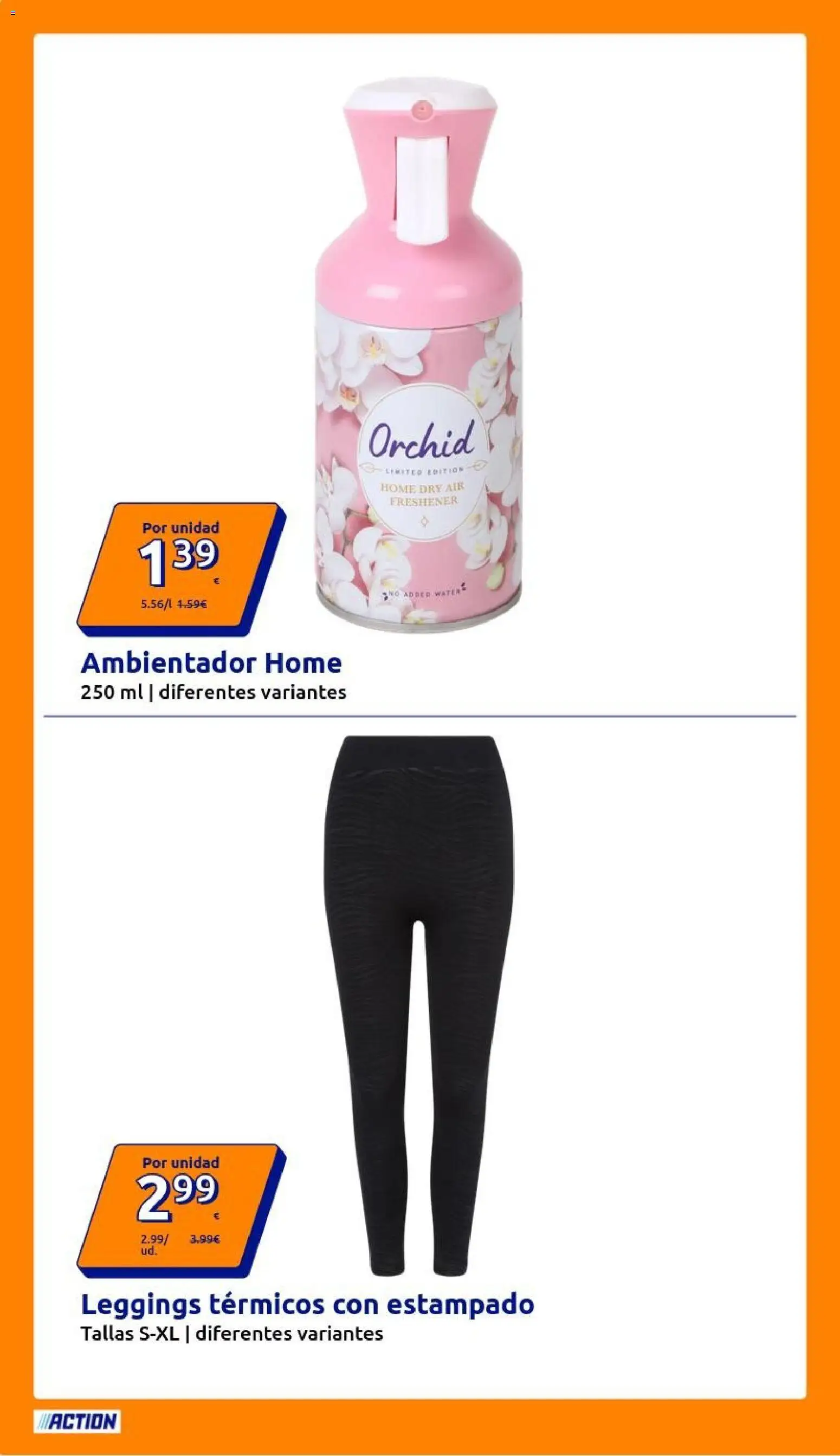 Action folleto │ válido desde el 28/10/2026 | Página: 16 | Productos: Leggings, Leggings térmicos, Ambientador