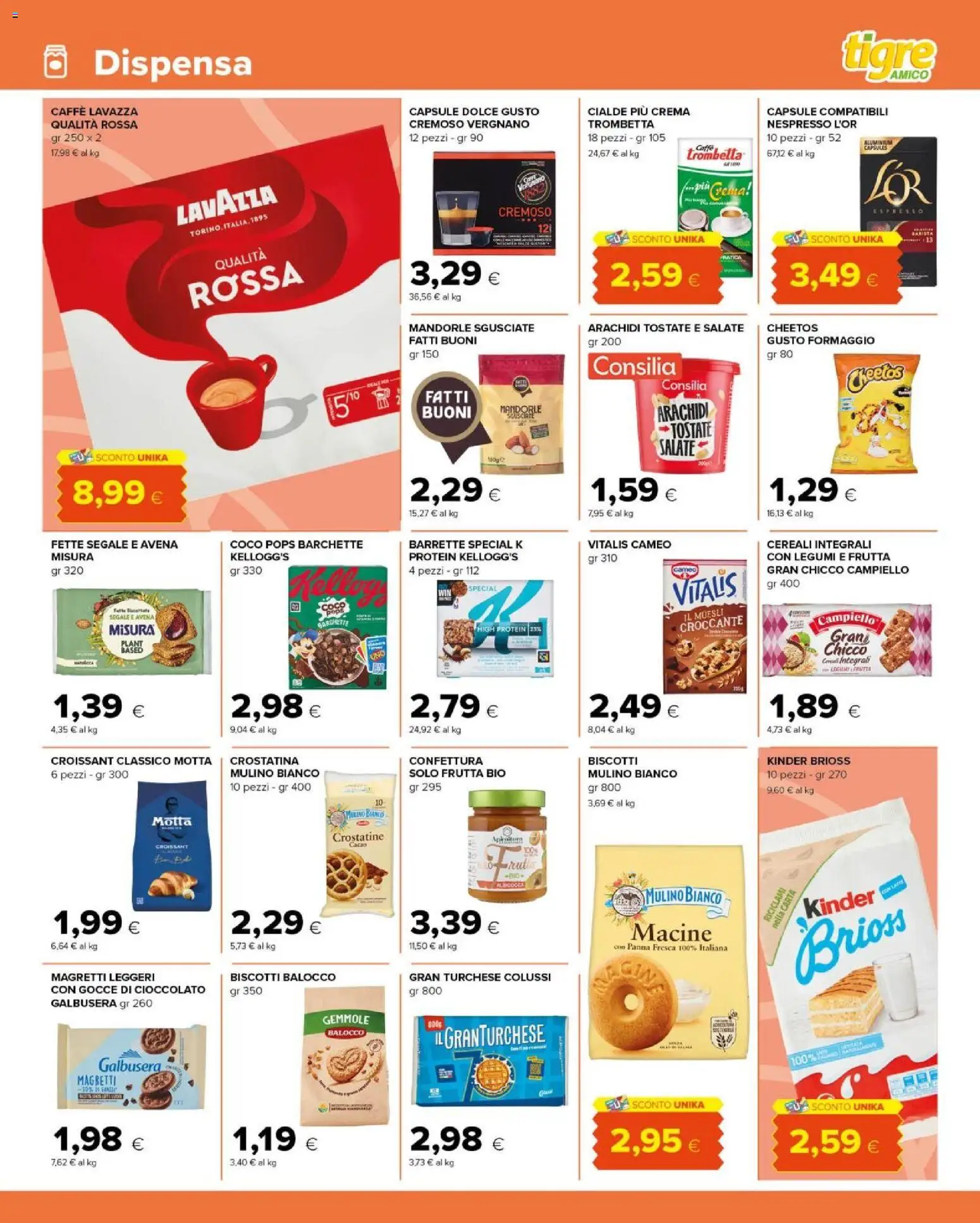 Volantino Tigre del 19.05.2026 | Pagina: 9 | Prodotti: Crema, Cioccolato, Biscotti, Mandorle