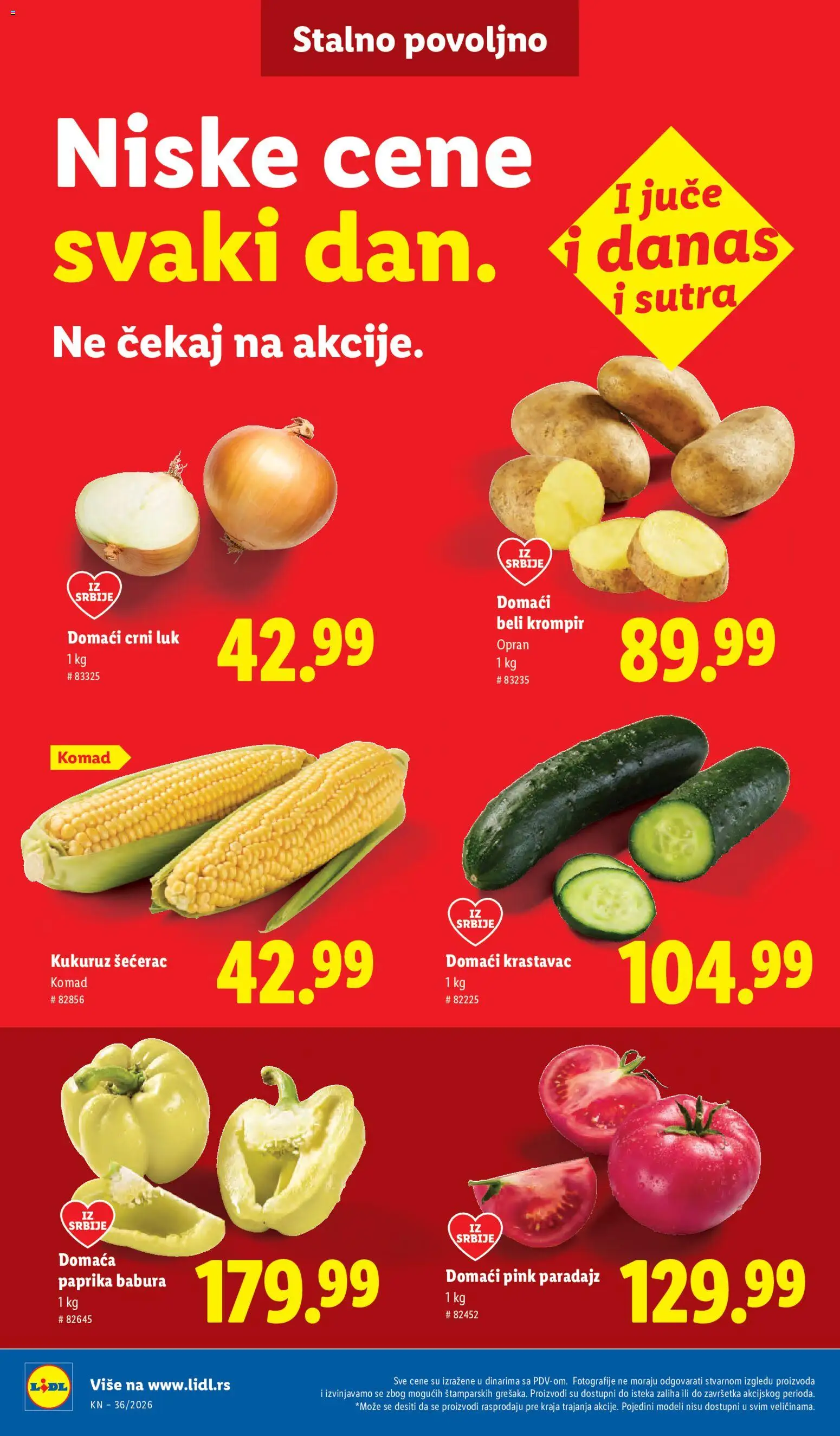 Lidl katalog - važi od 03.09.2026 | Strana: 50 | Proizvode: Krompir, Kukuruz, Beli krompir, Paprika babura