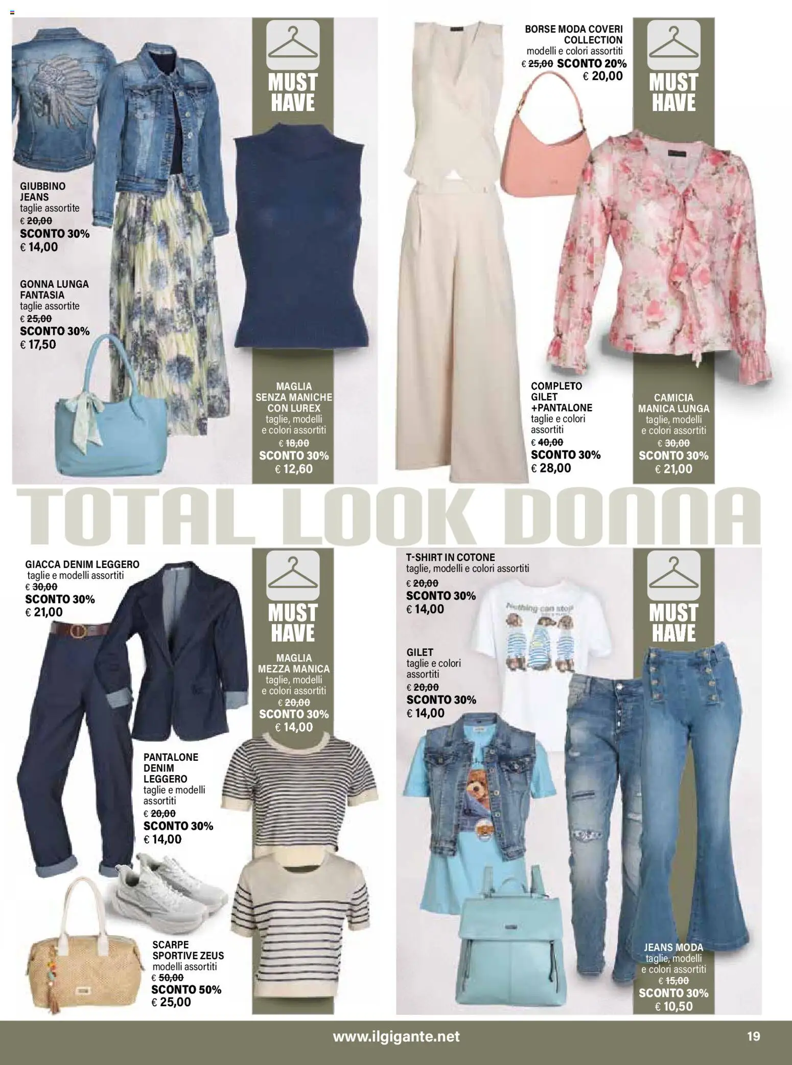 Volantino Il Gigante del 09.04.2026 | Pagina: 19 | Prodotti: Camicia, Gonna, Scarpe, Scarpe sportive