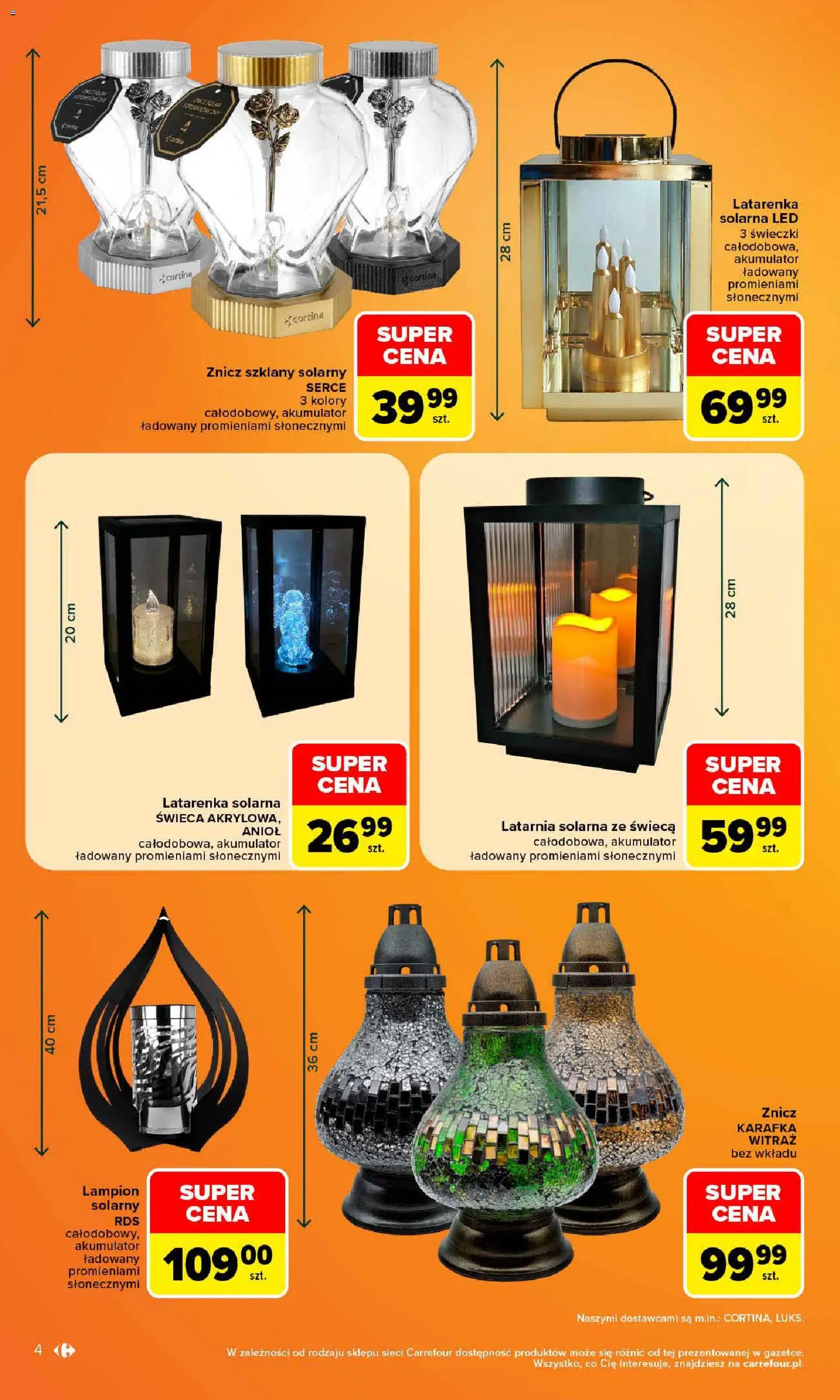 Carrefour gazetka - Wybór na czas zadumy od 19.10.2026 | Strona: 4 | Produkty: Świeca, Lampion